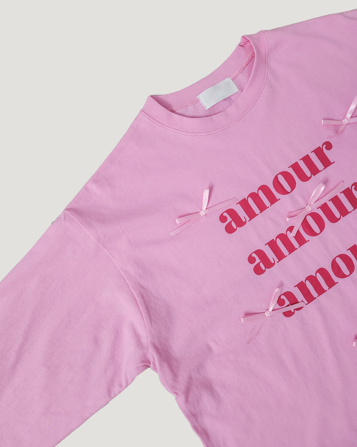 ribbon point logo long sleeve T