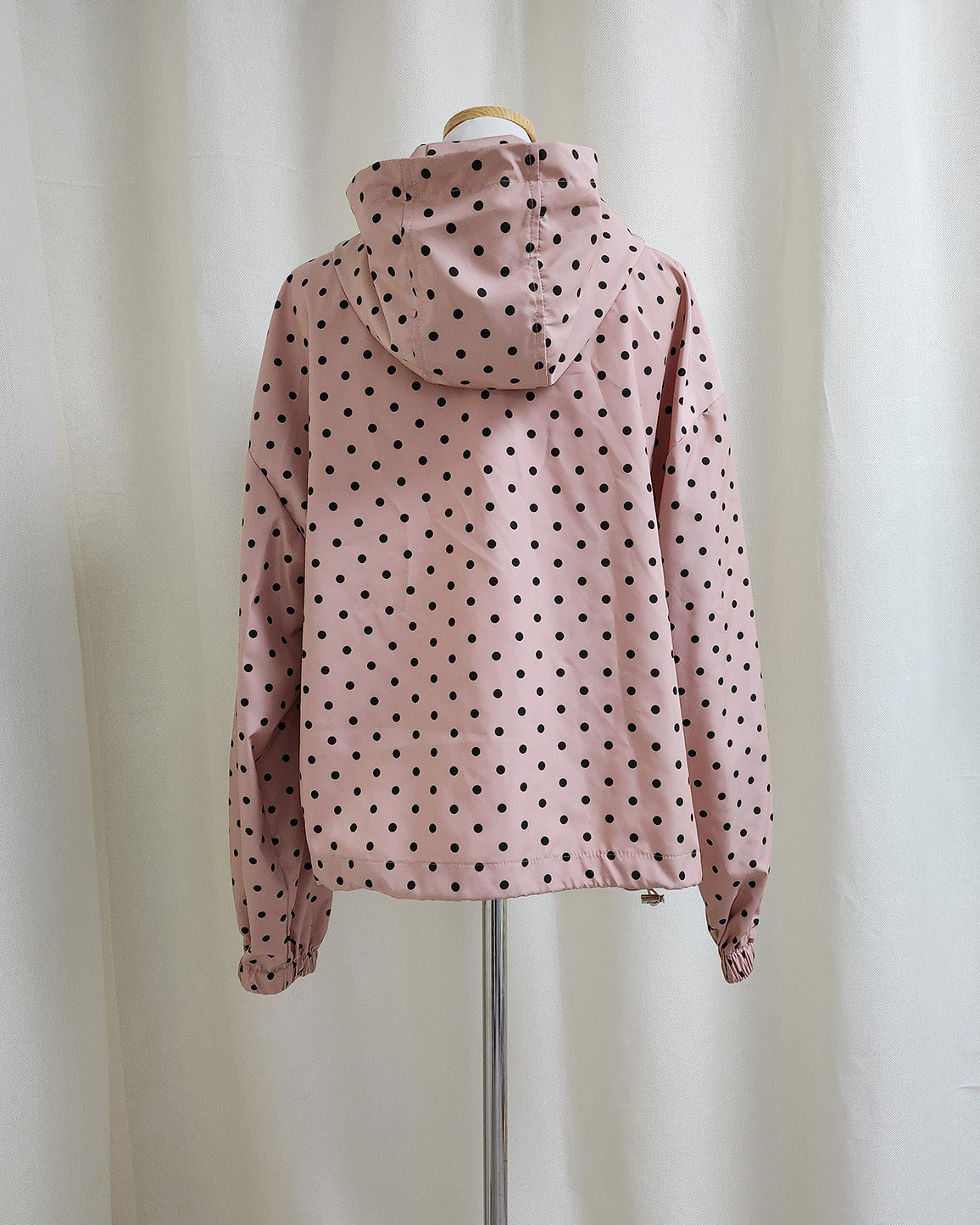 dot frill nylon blouson