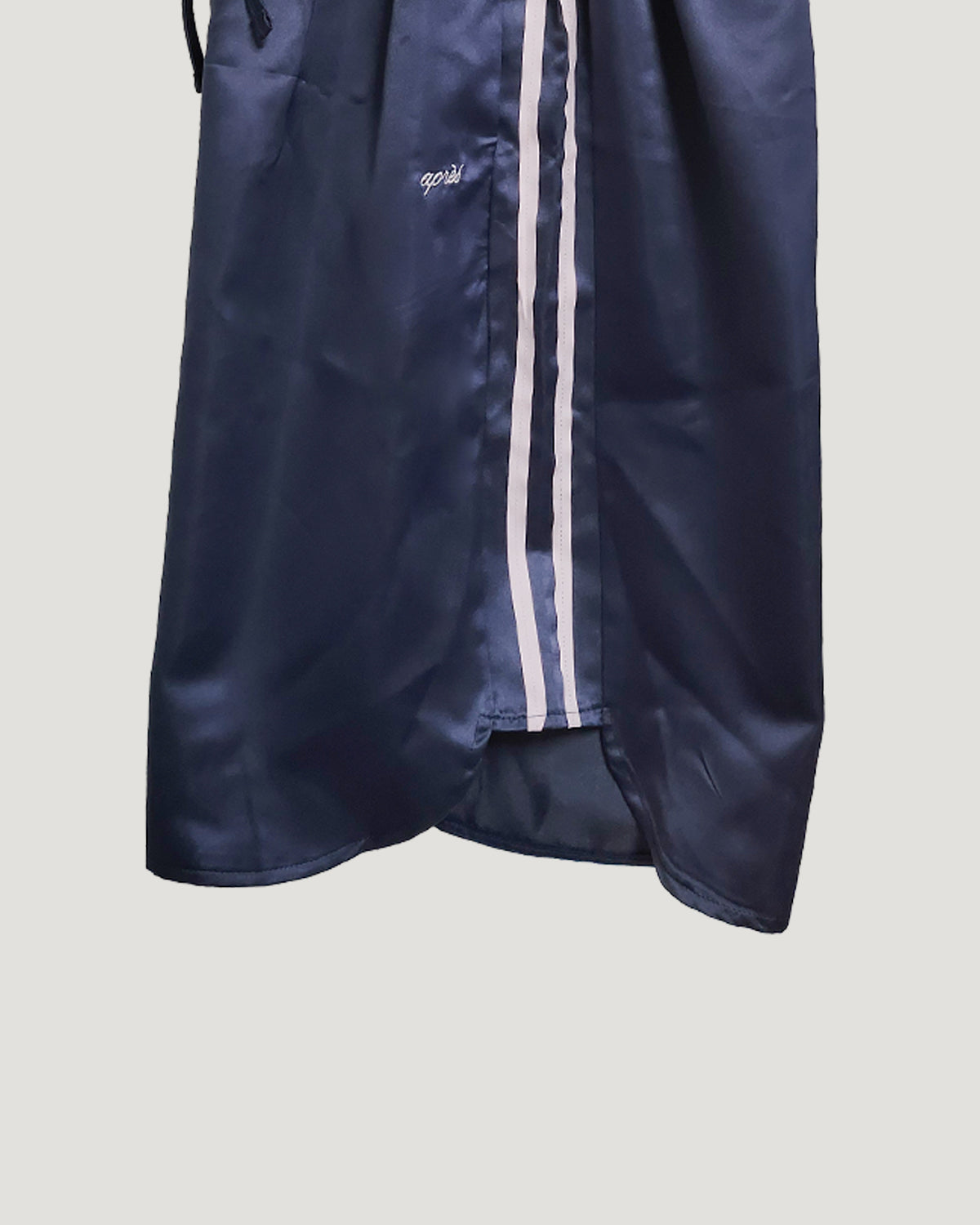 track satin bermuda pants