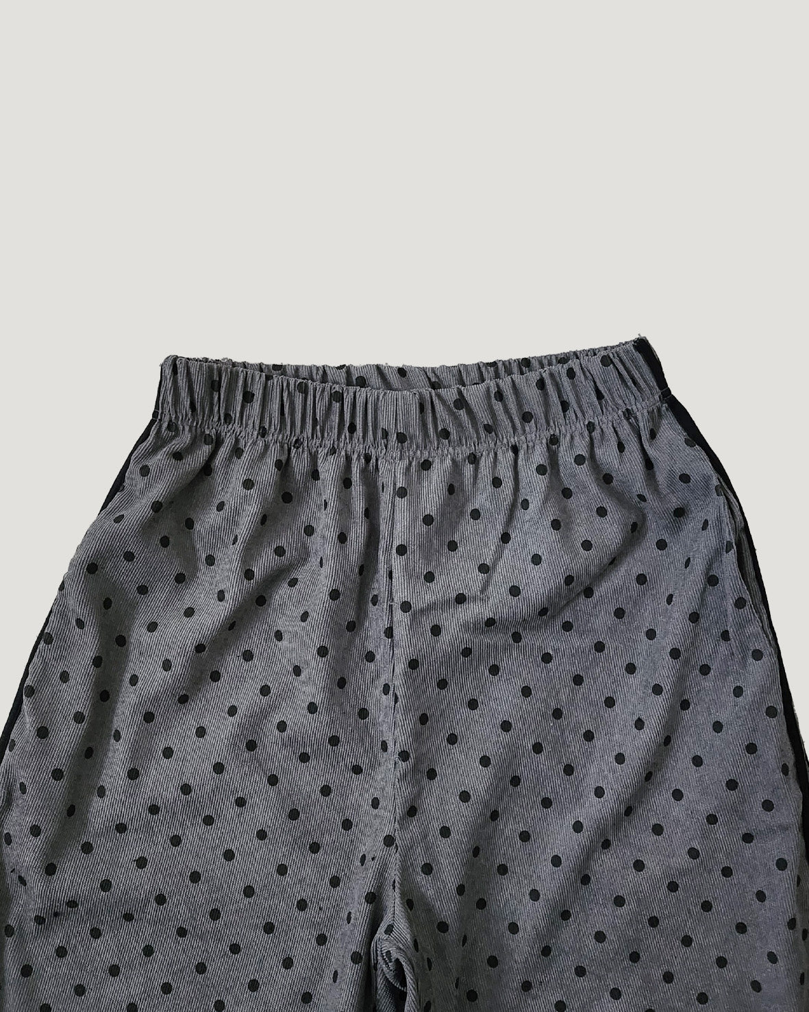 dot side line light corduroy pants