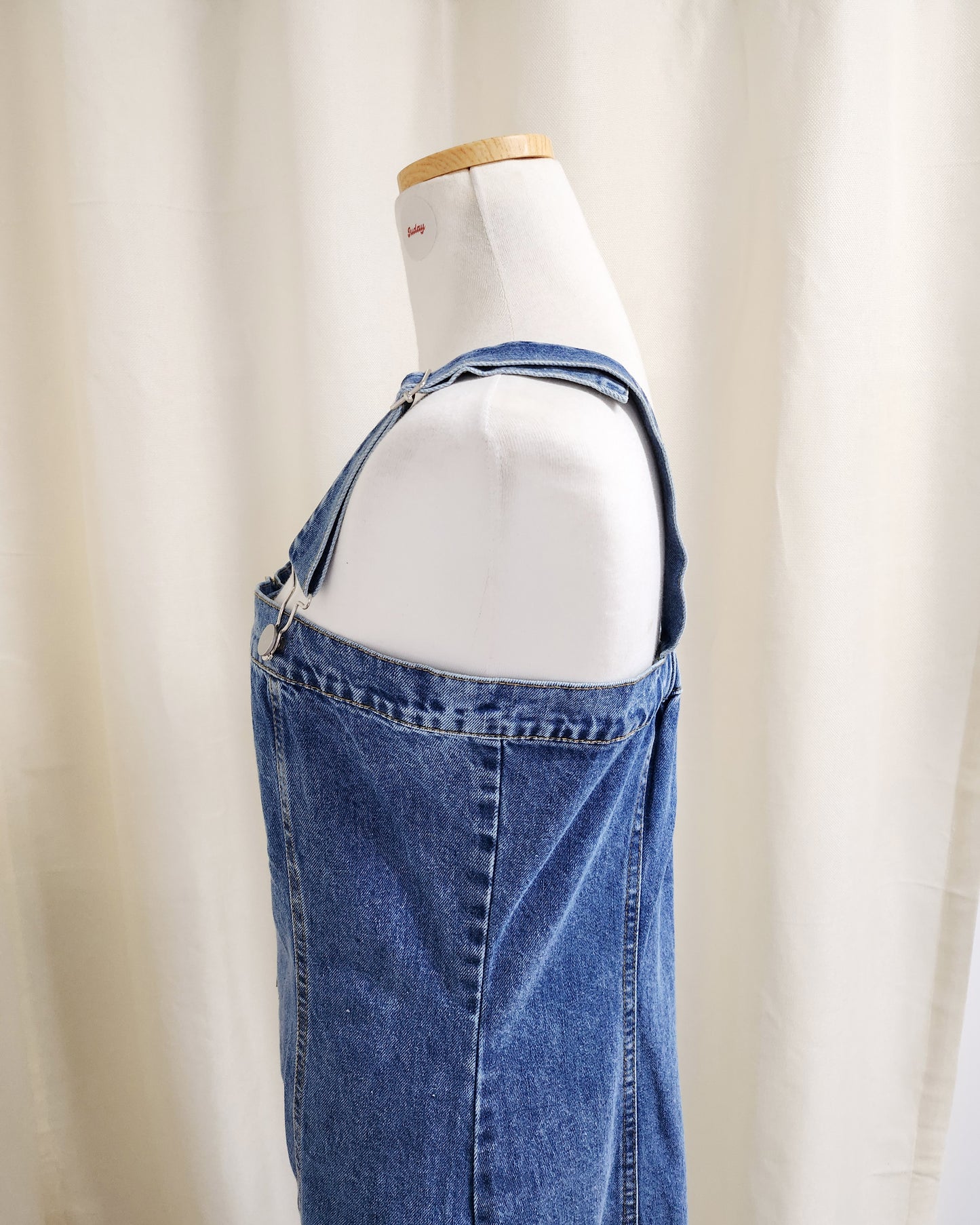denim salopette long dress