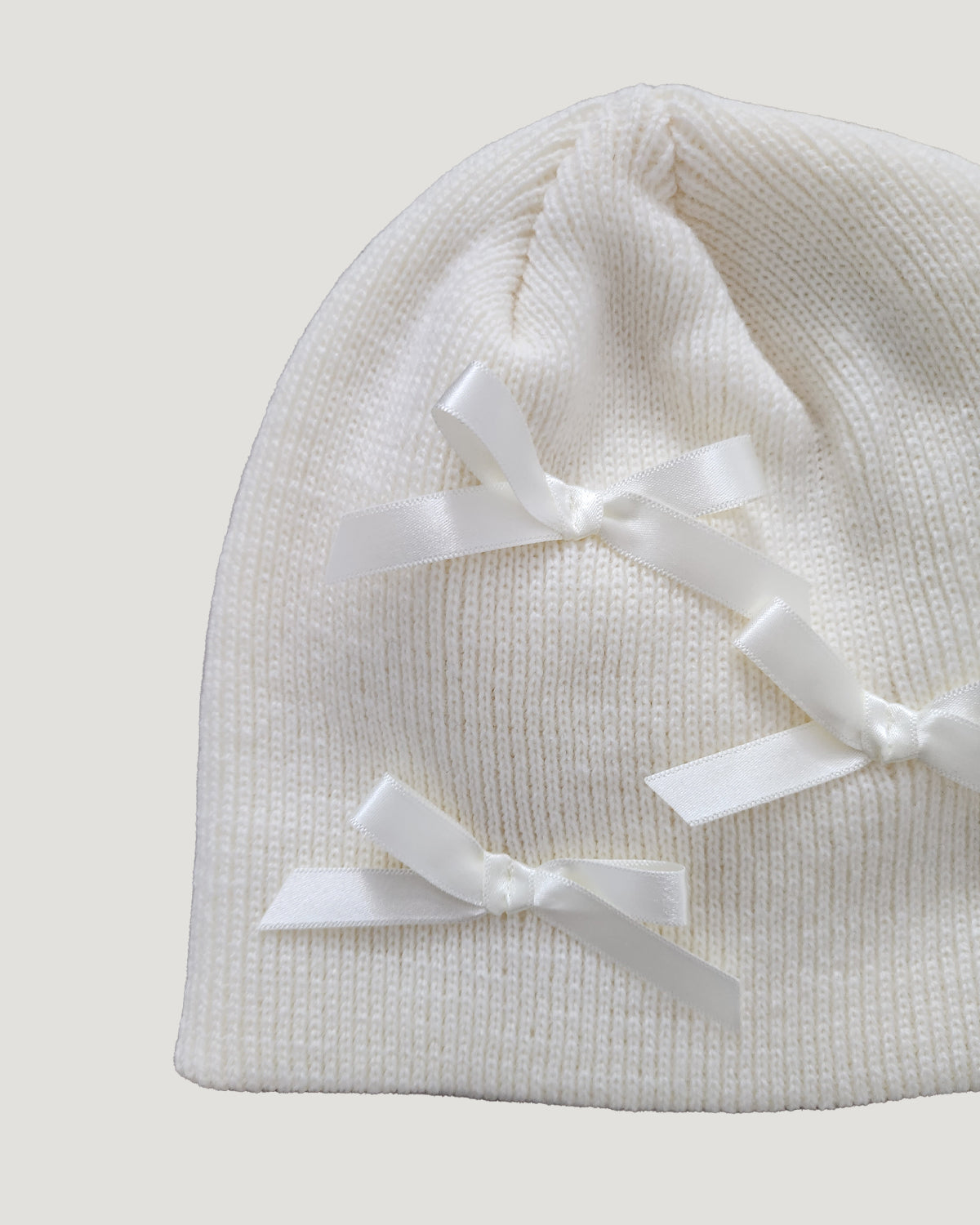 ribbon knit beanie