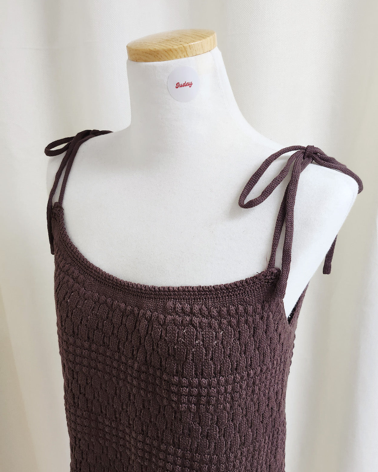 rose scarf knit mini dress