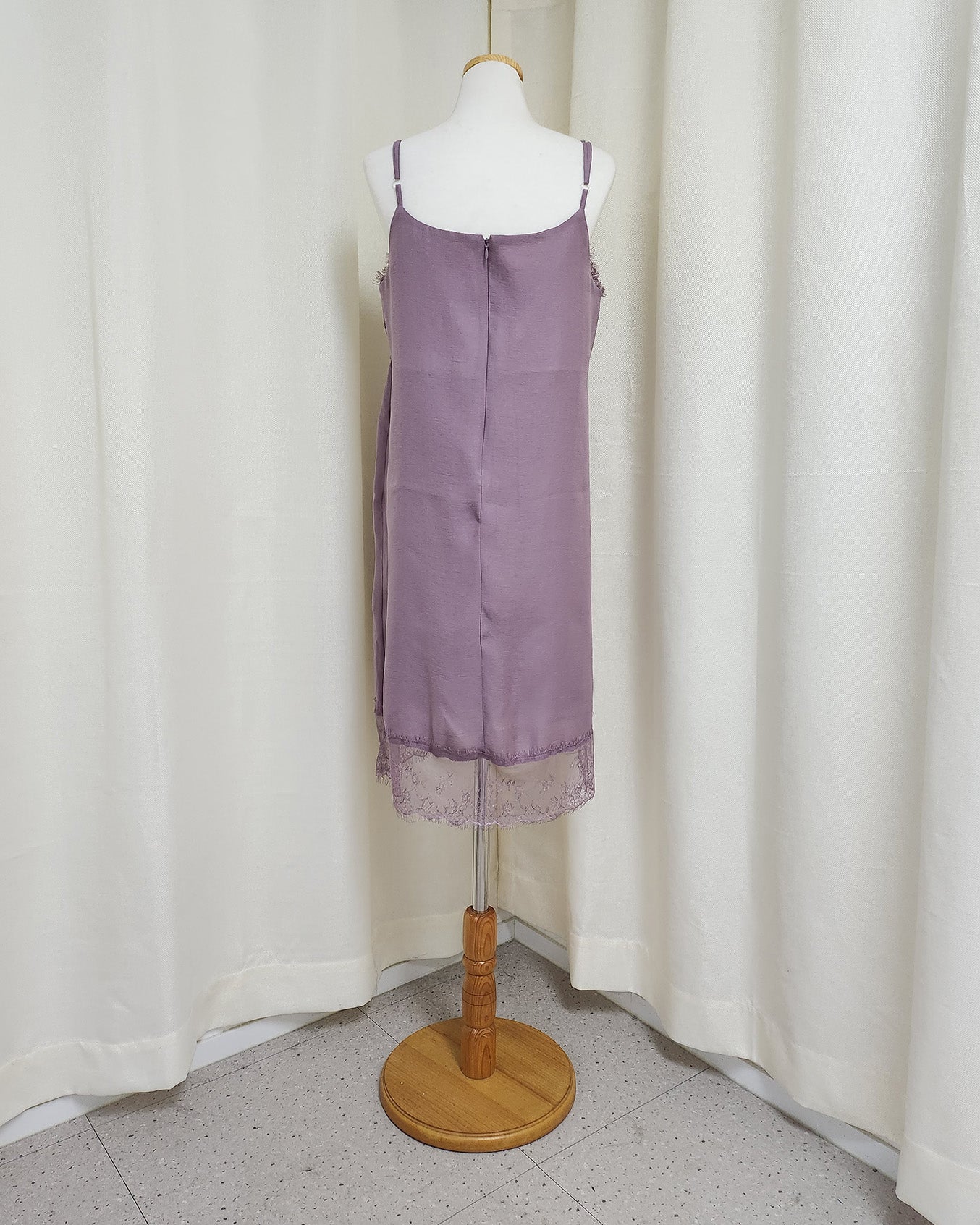 lace point camisole midi dress