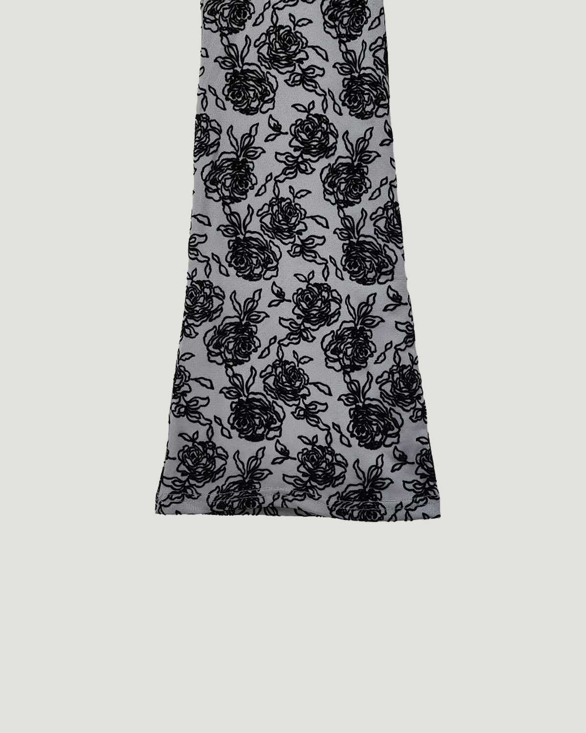 rose pattern boot cut pants