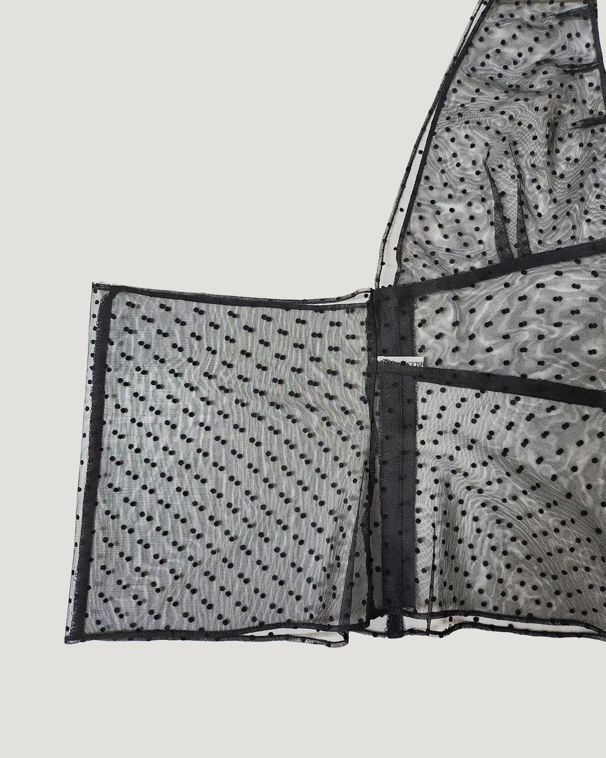 dot sheer halter neck bustier