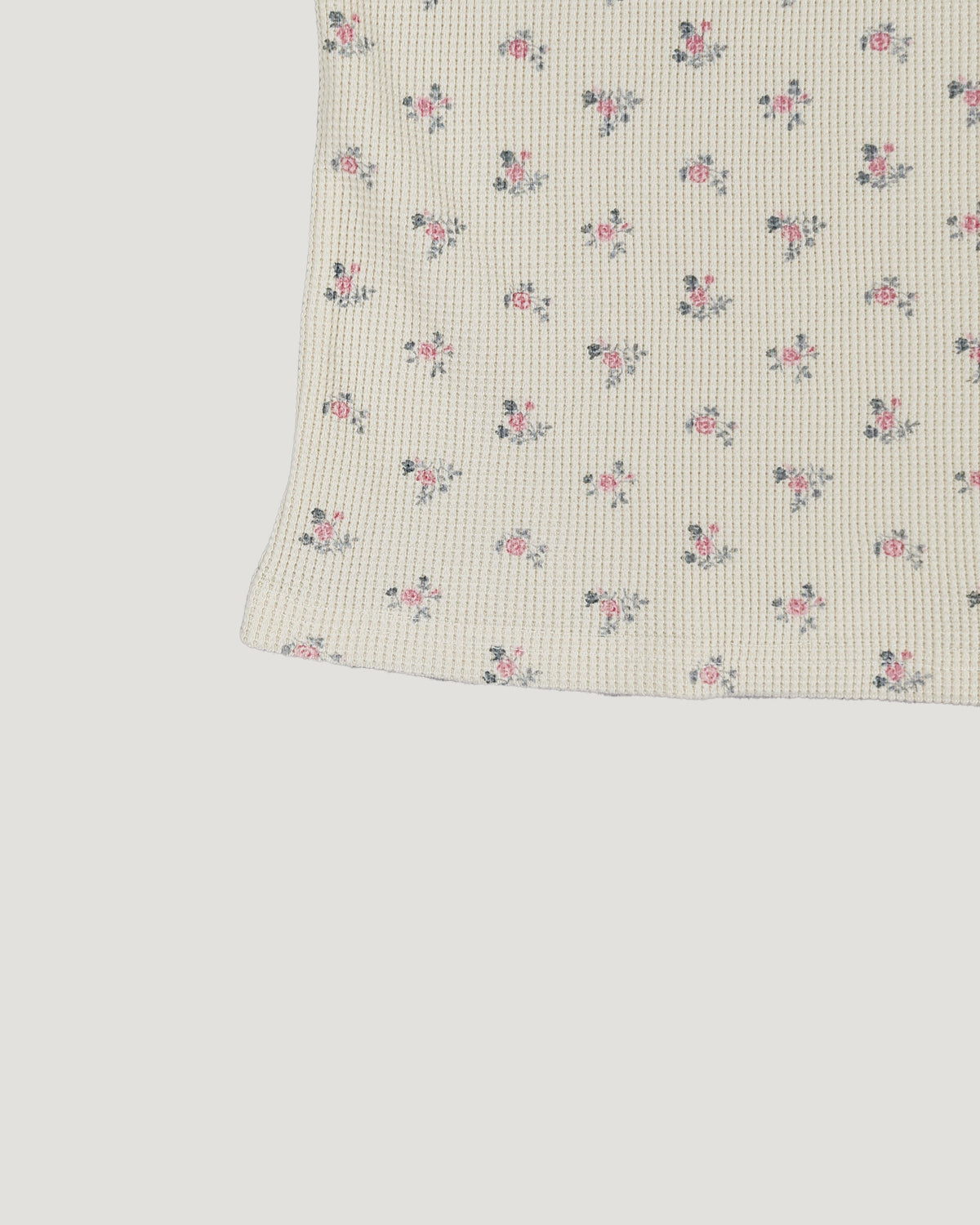 flower waffle sleeve less top