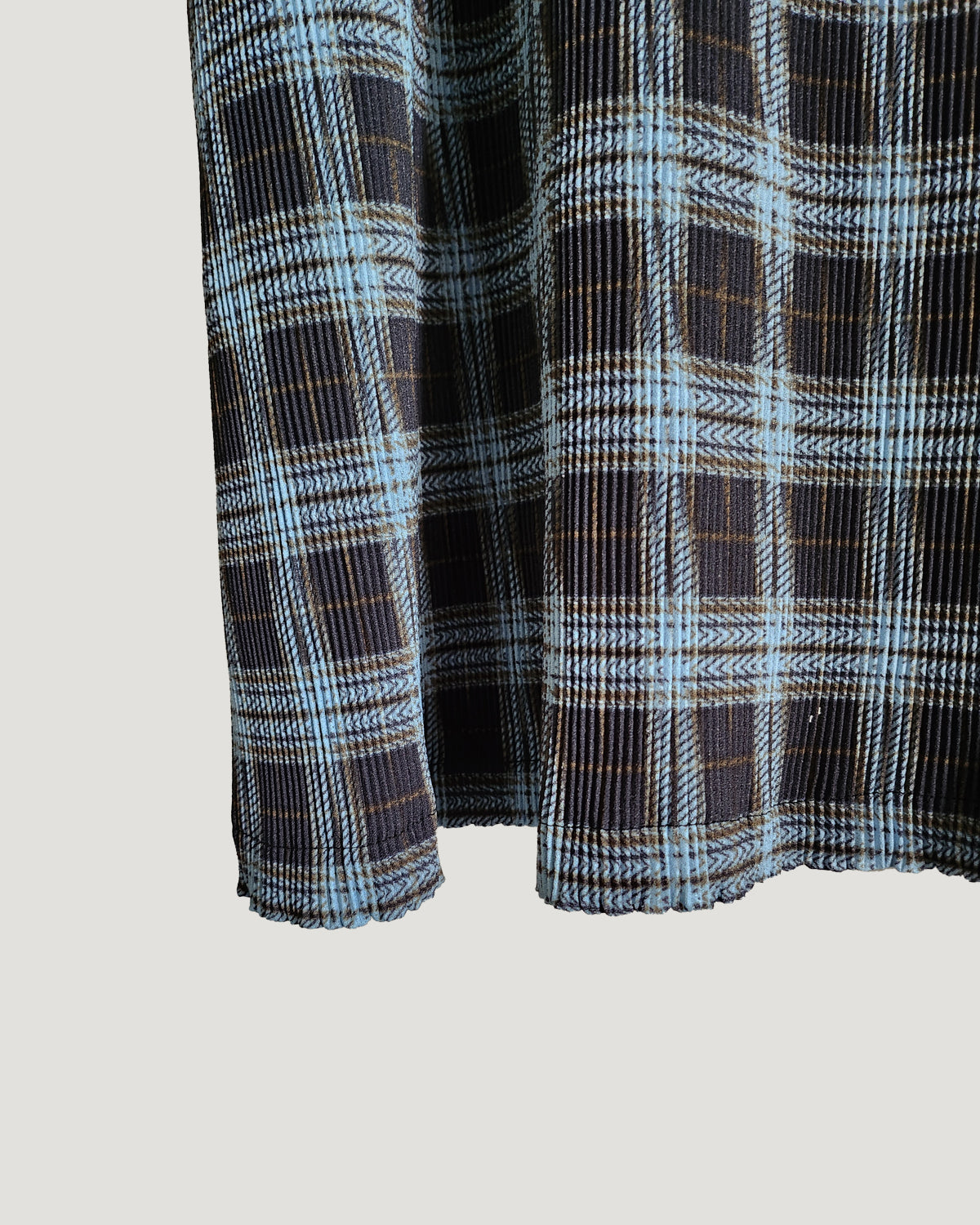 check sleeve less long dress