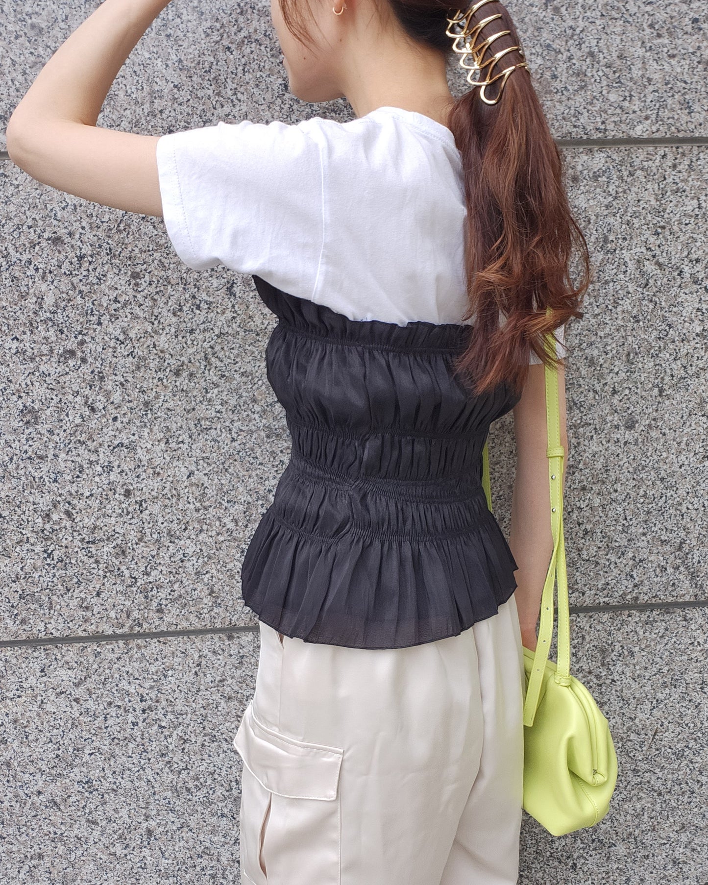 shirring bustier