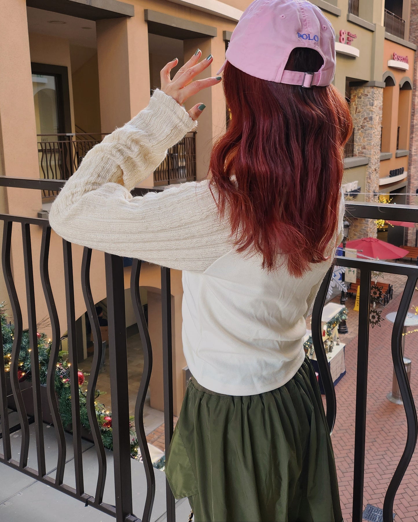 raglan knit sleeves shirring T