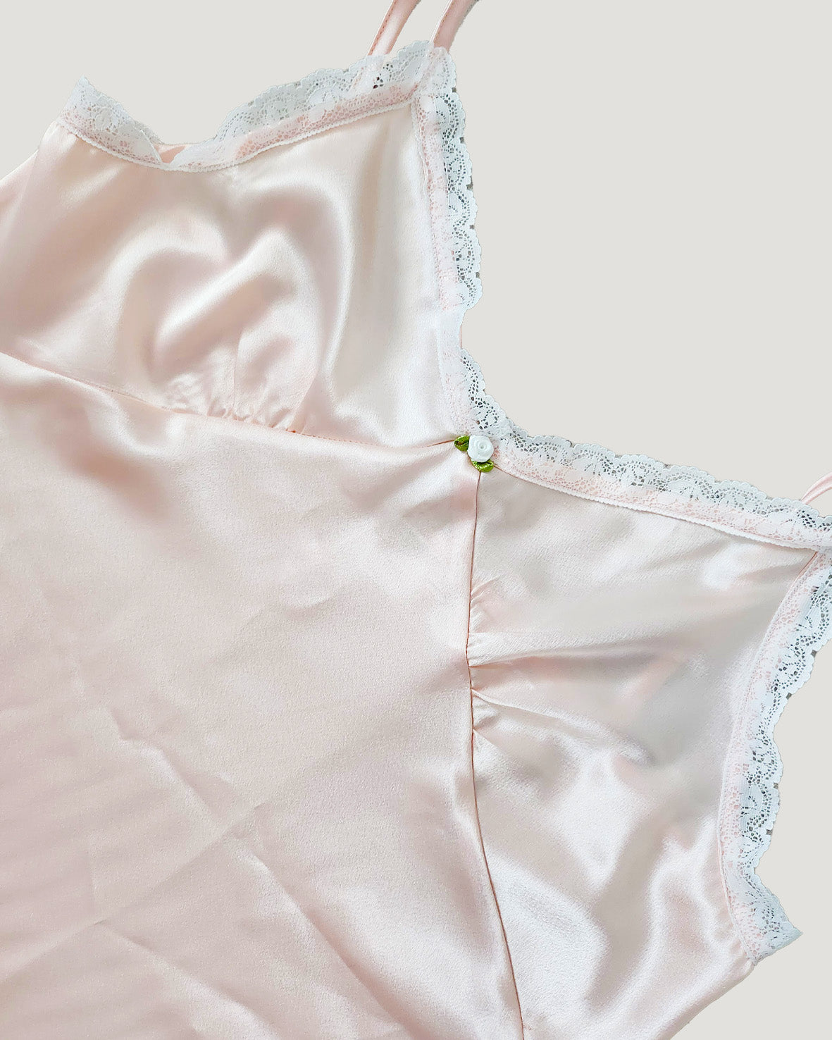 satin rose lingerie camisole dress