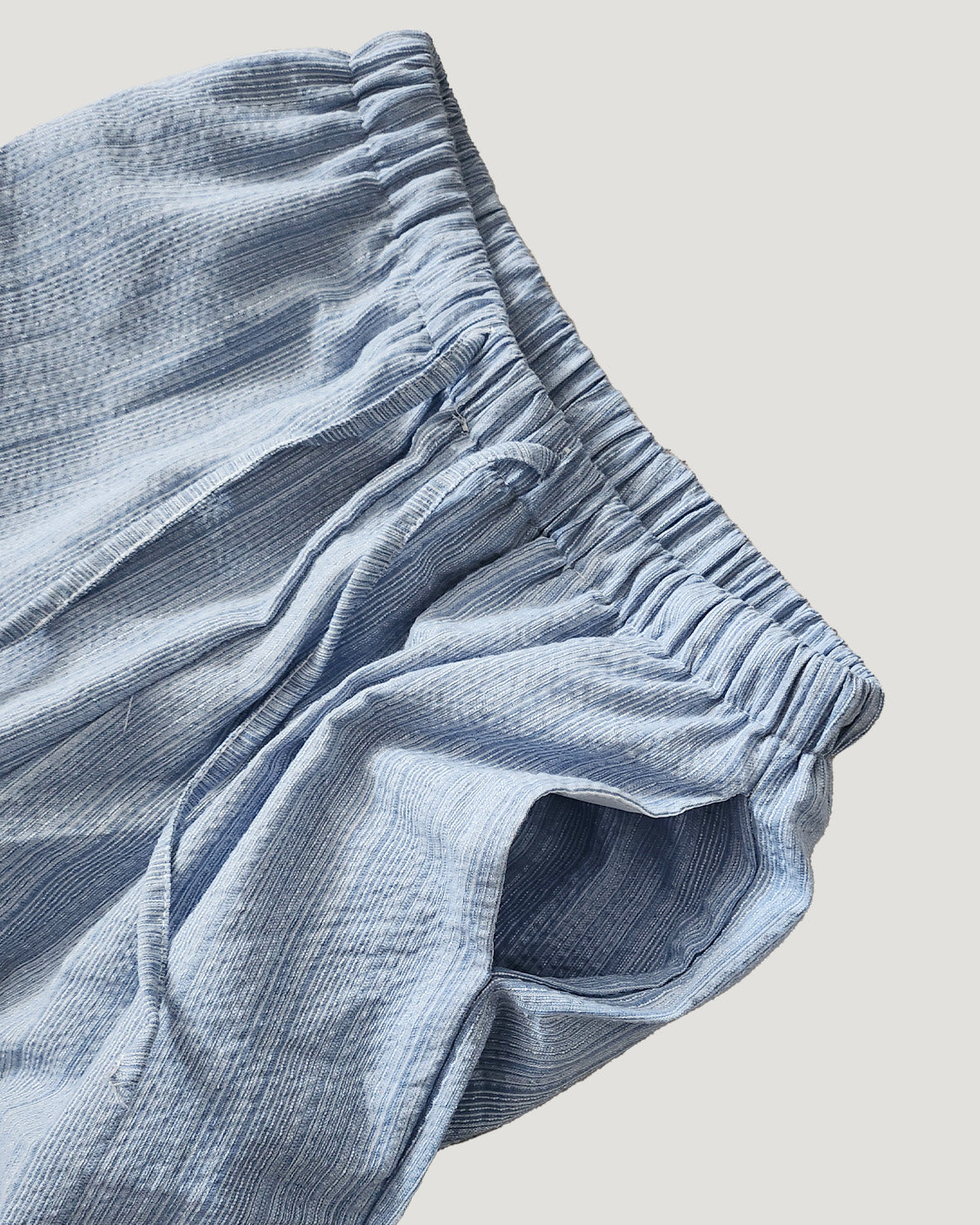 stripe hem frill pants