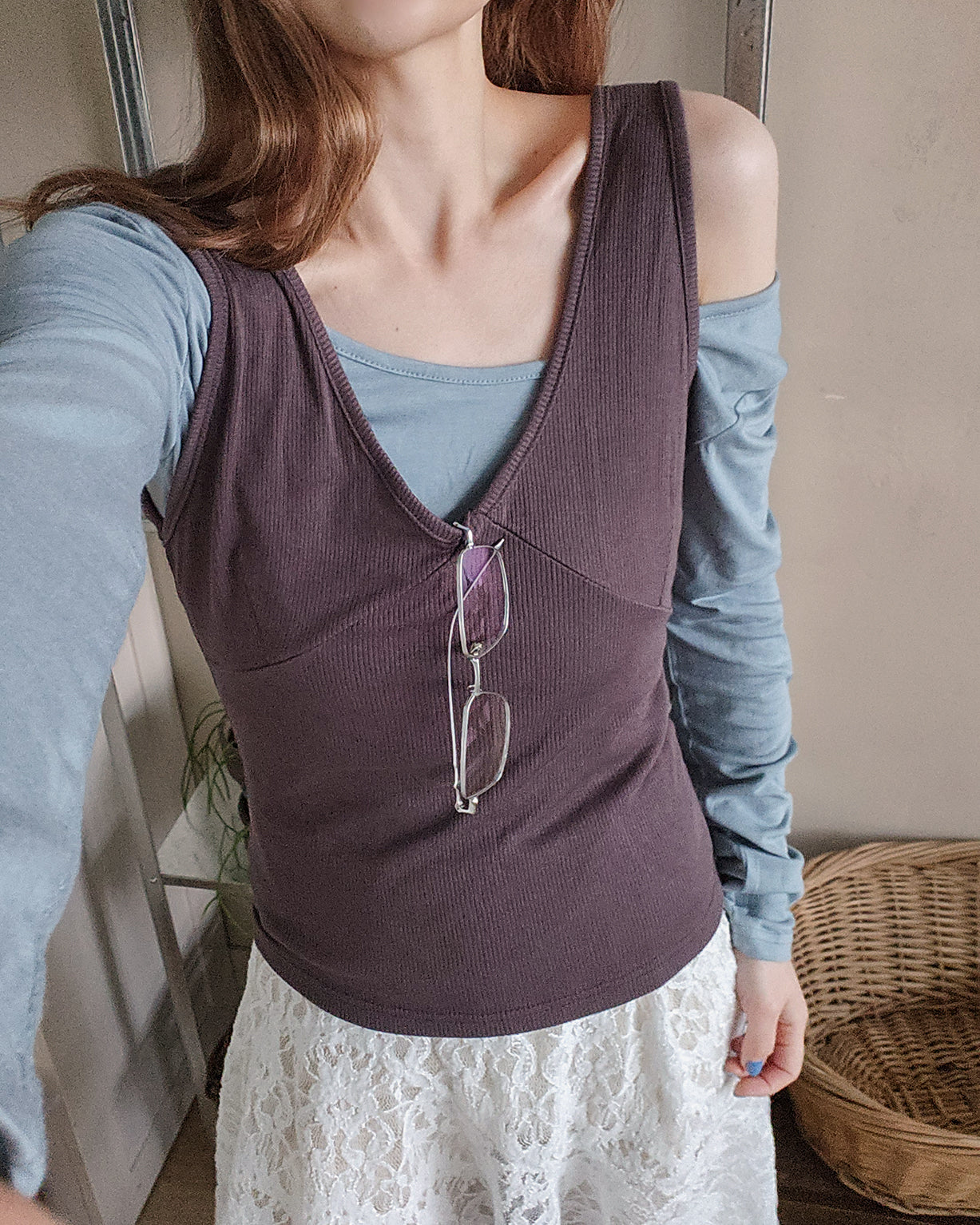 2 item layered top (2点セット)