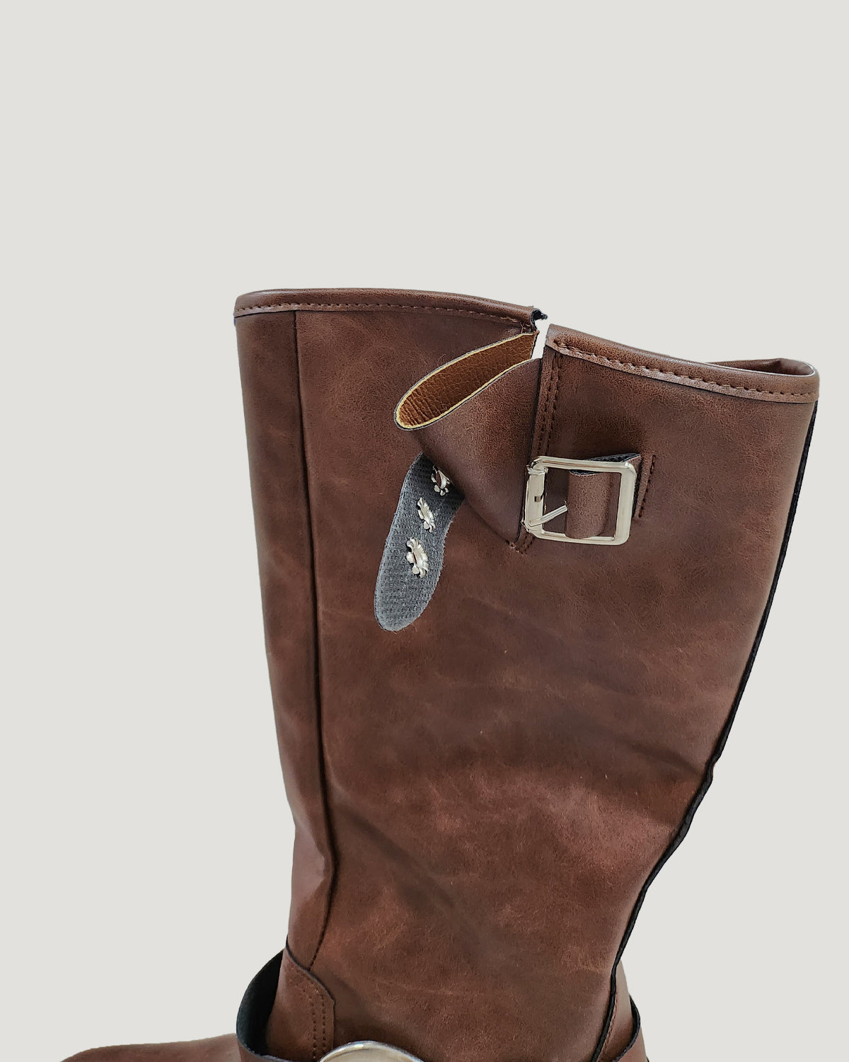 buckle belt boots