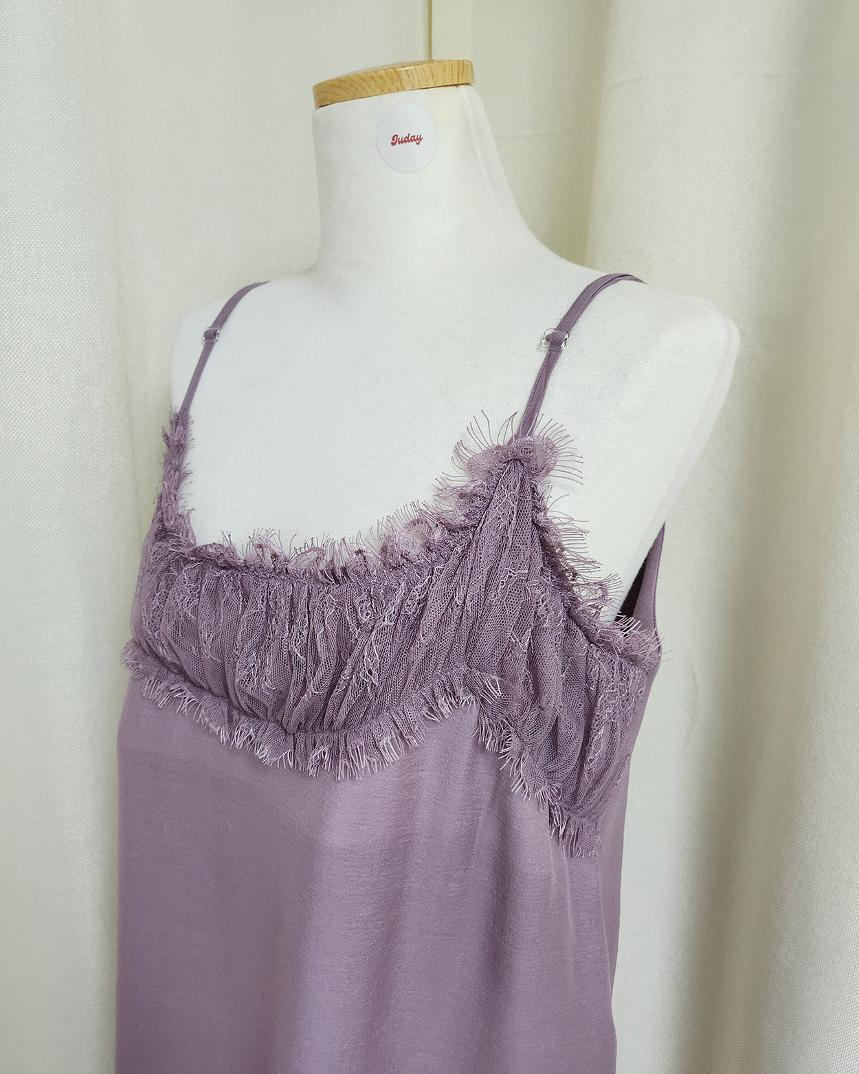 lace point camisole midi dress