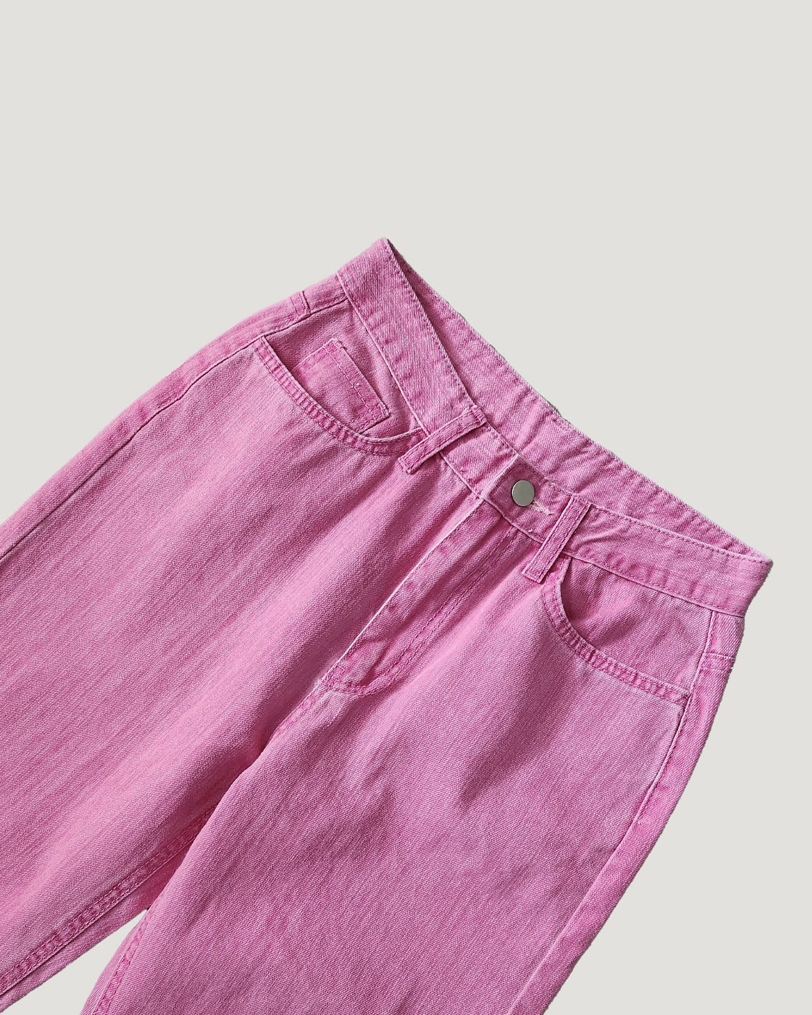 pigment color straight wide cotton pants