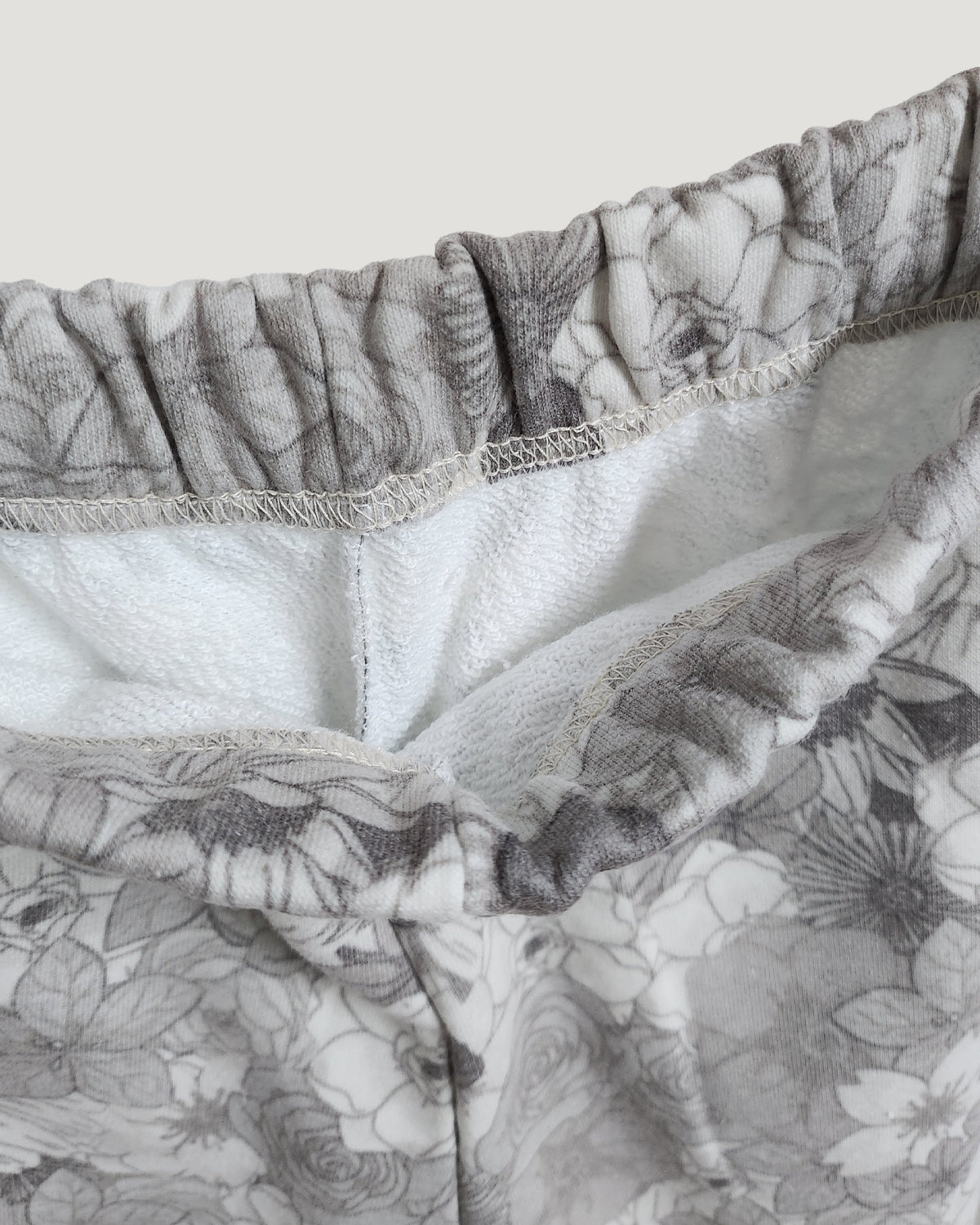 flower pattern boot cut sweat pants