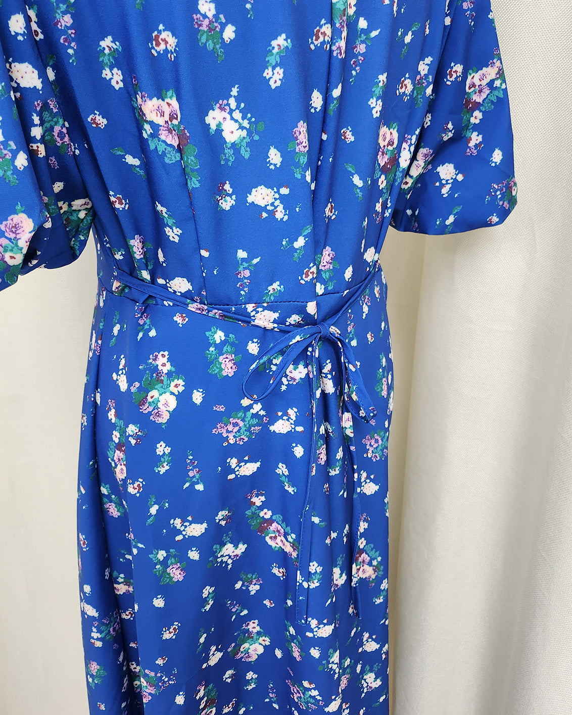 flower puff sleeve long dress