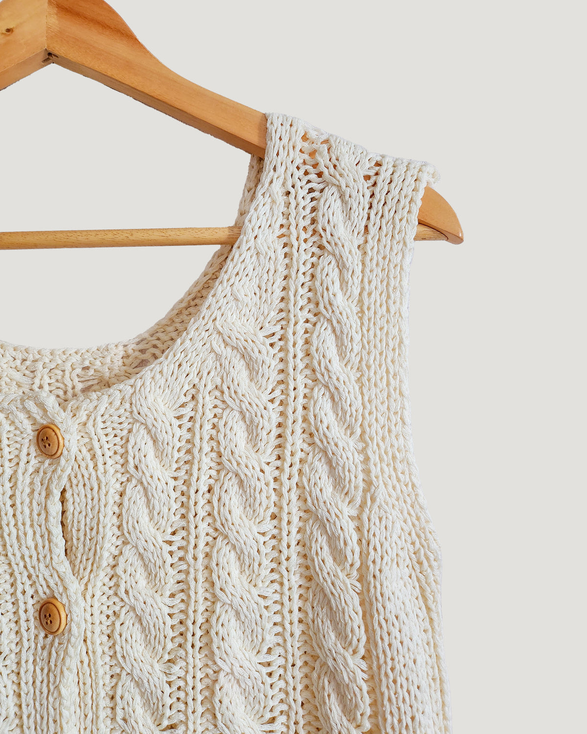 cable knit vest cardigan
