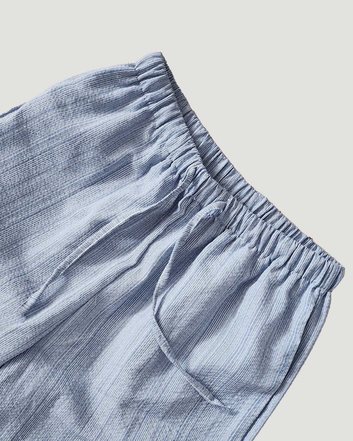 stripe hem frill pants