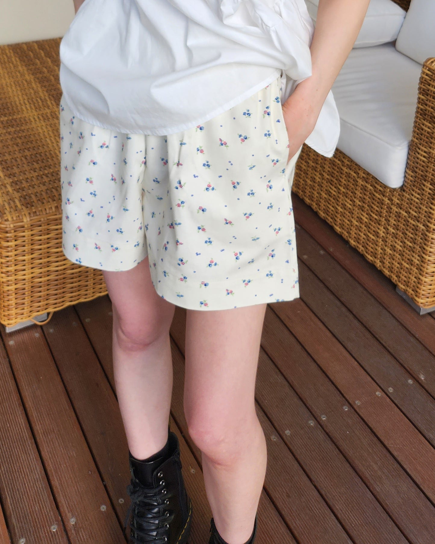 flower short pants