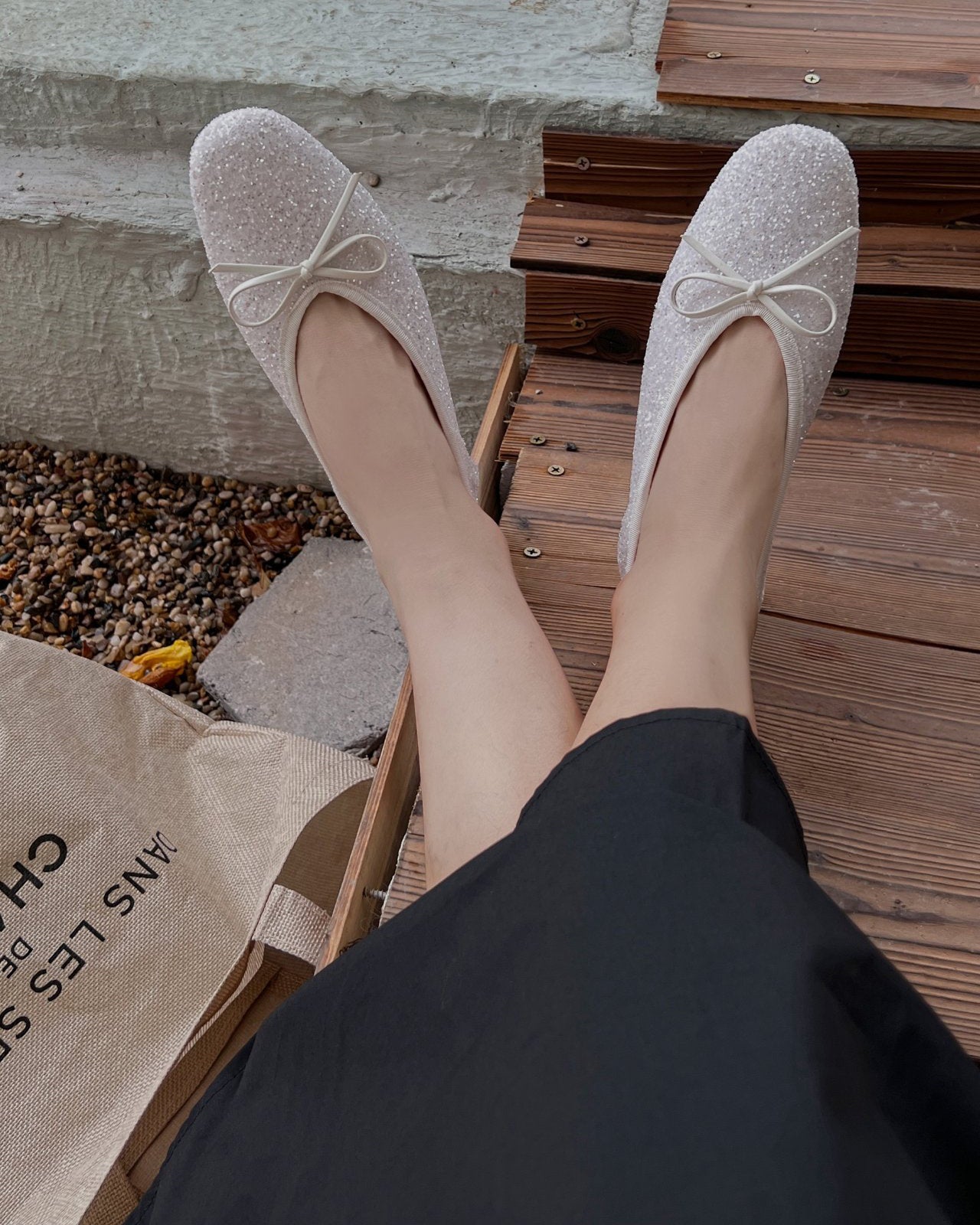 glitter ballet shoes