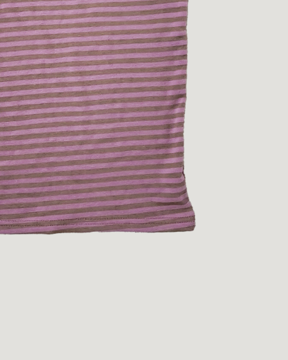 color stripe U neck T