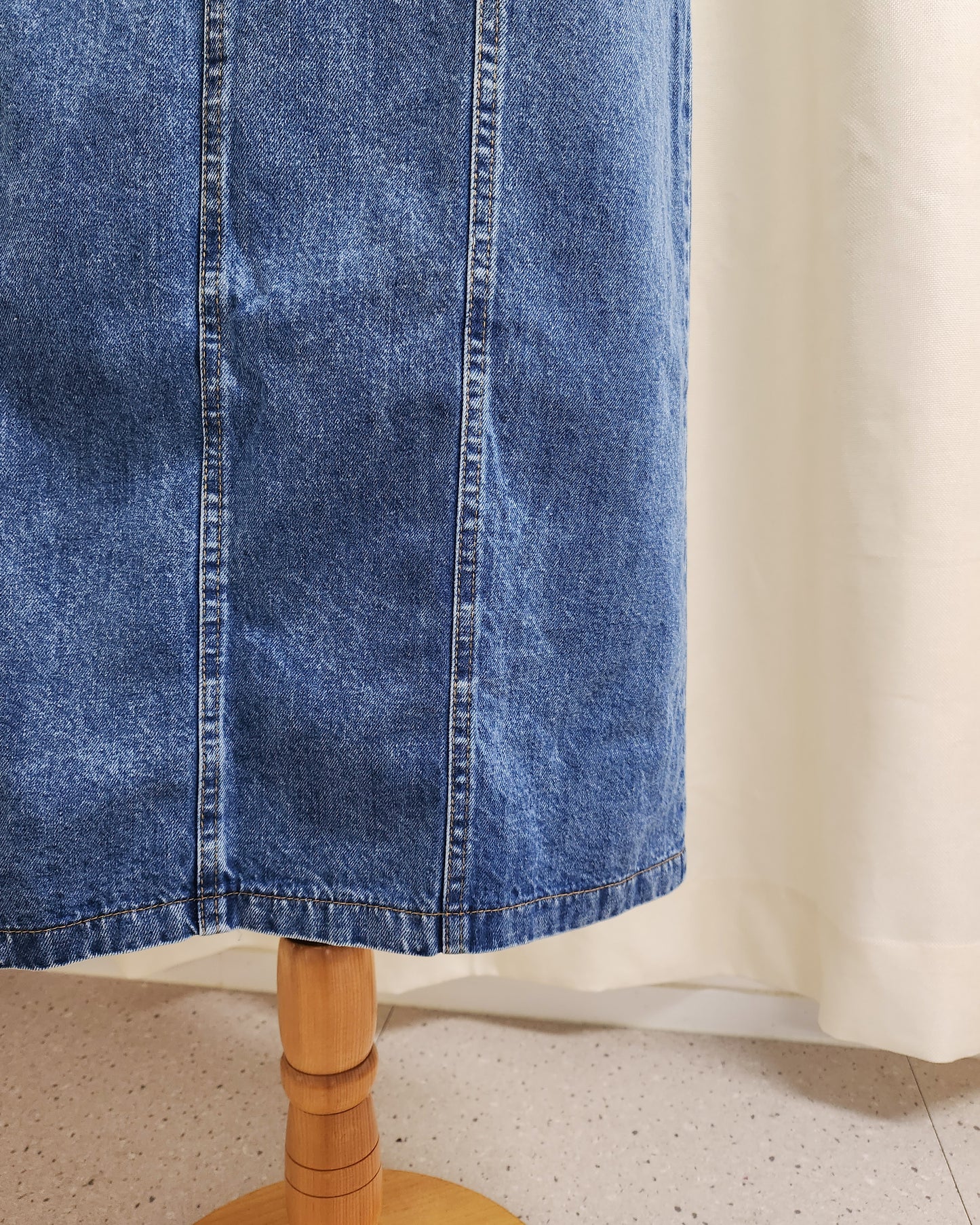 denim salopette long dress