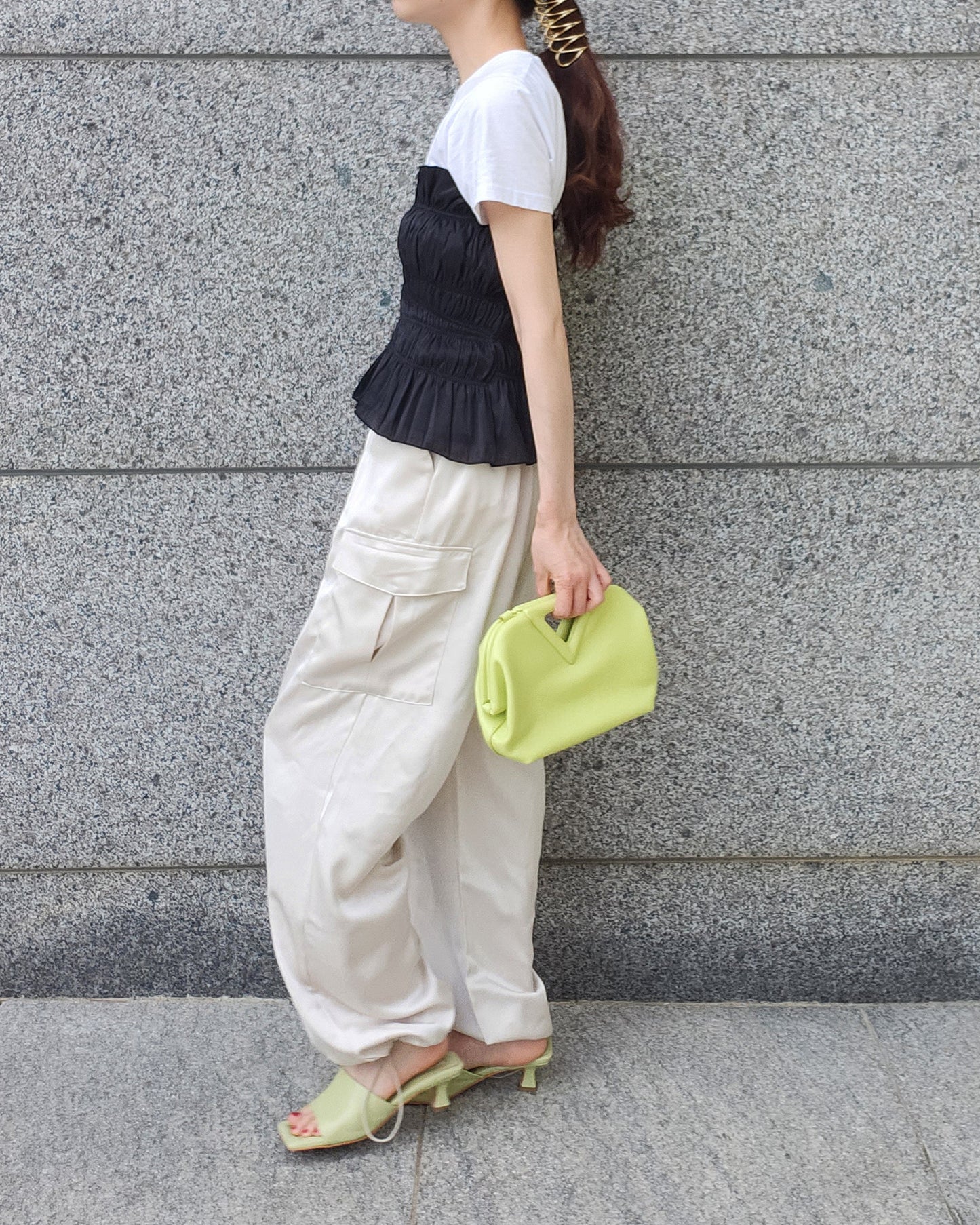 shirring bustier