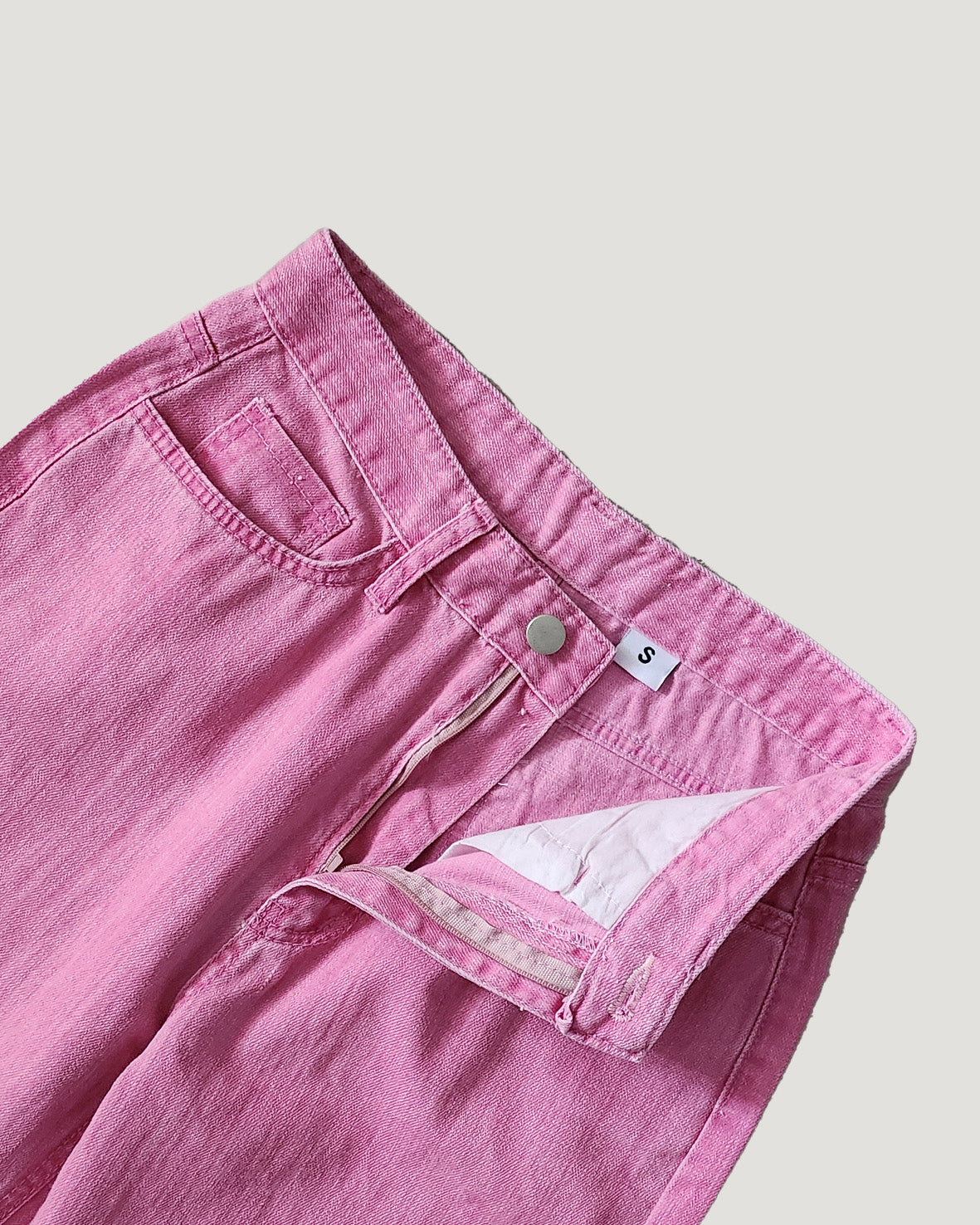 pigment color straight wide cotton pants