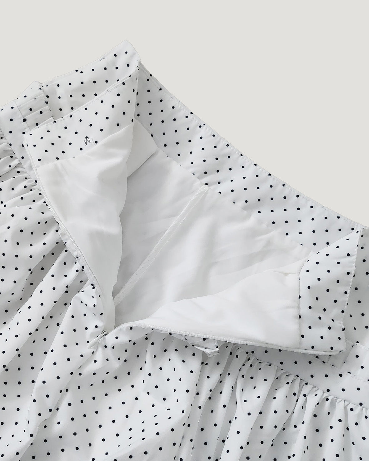 dot frill balloon mini skirt