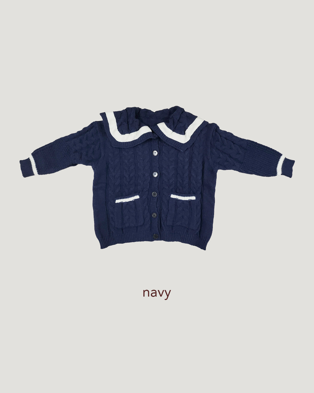 sailor collar oversize knit cardigan