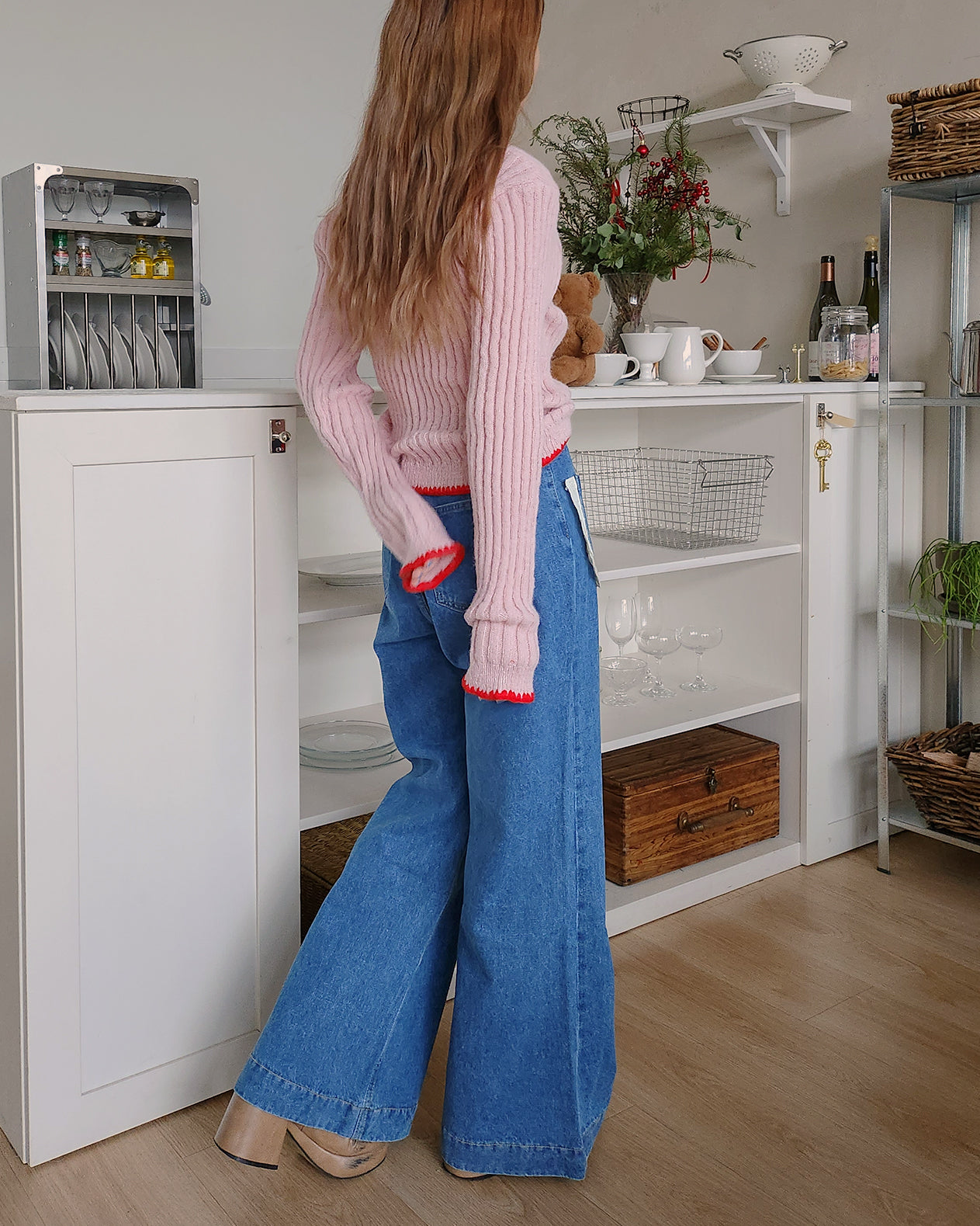 bicolor 2way  knit cardigan