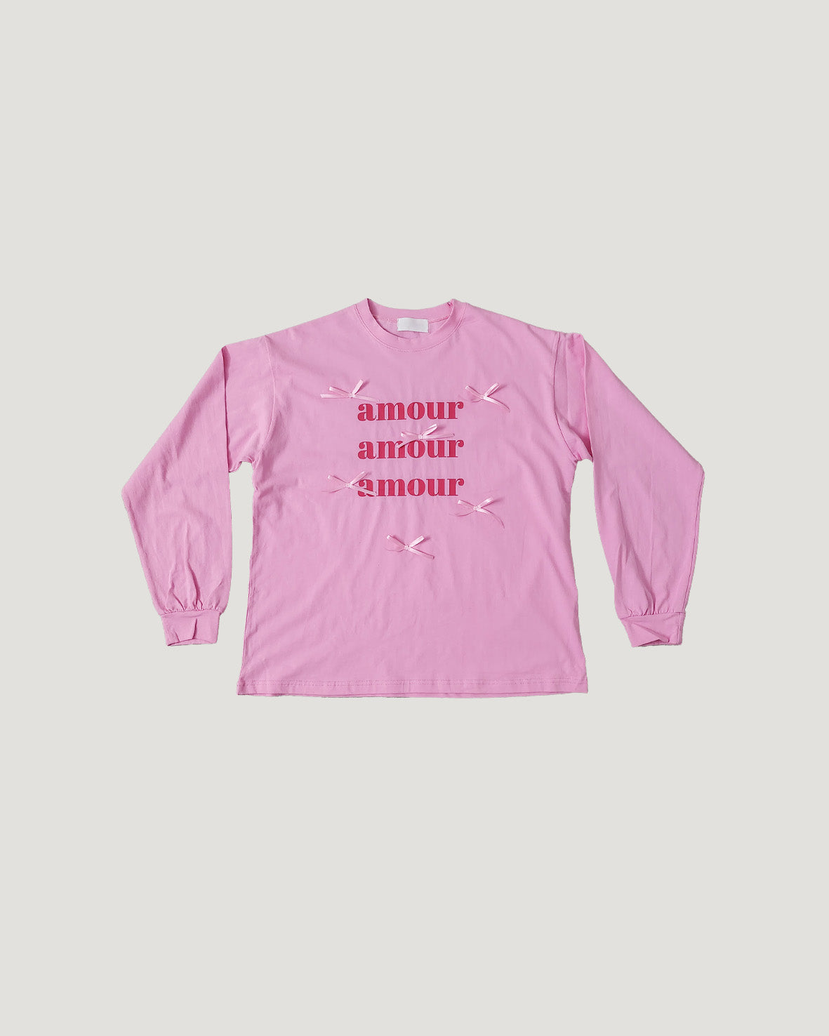 ribbon point logo long sleeve T