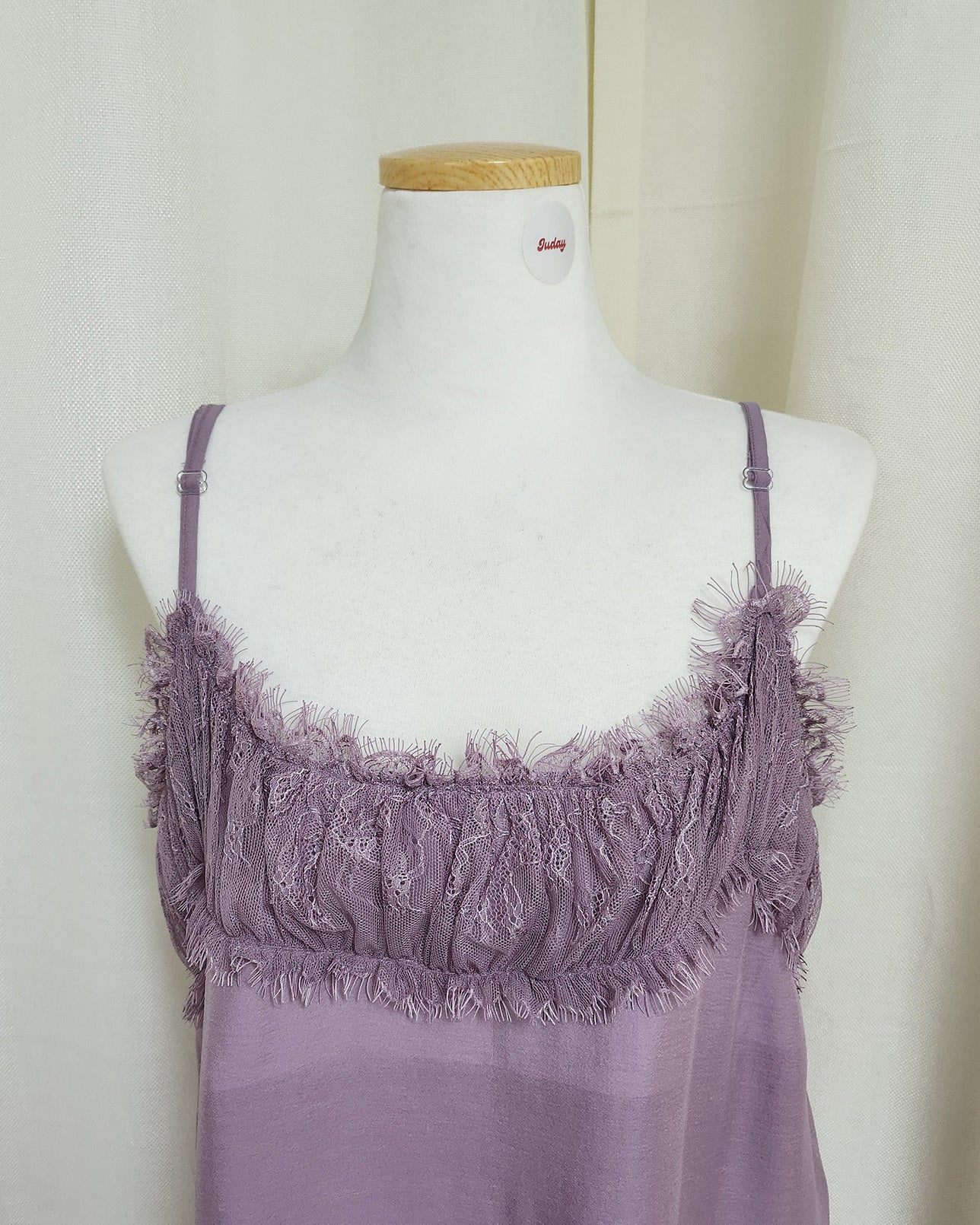 lace point camisole midi dress