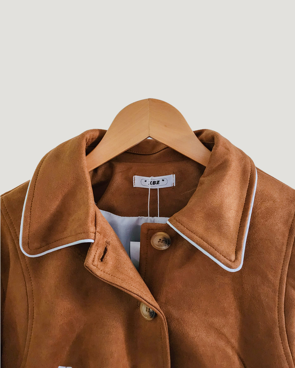 faux suede blouson