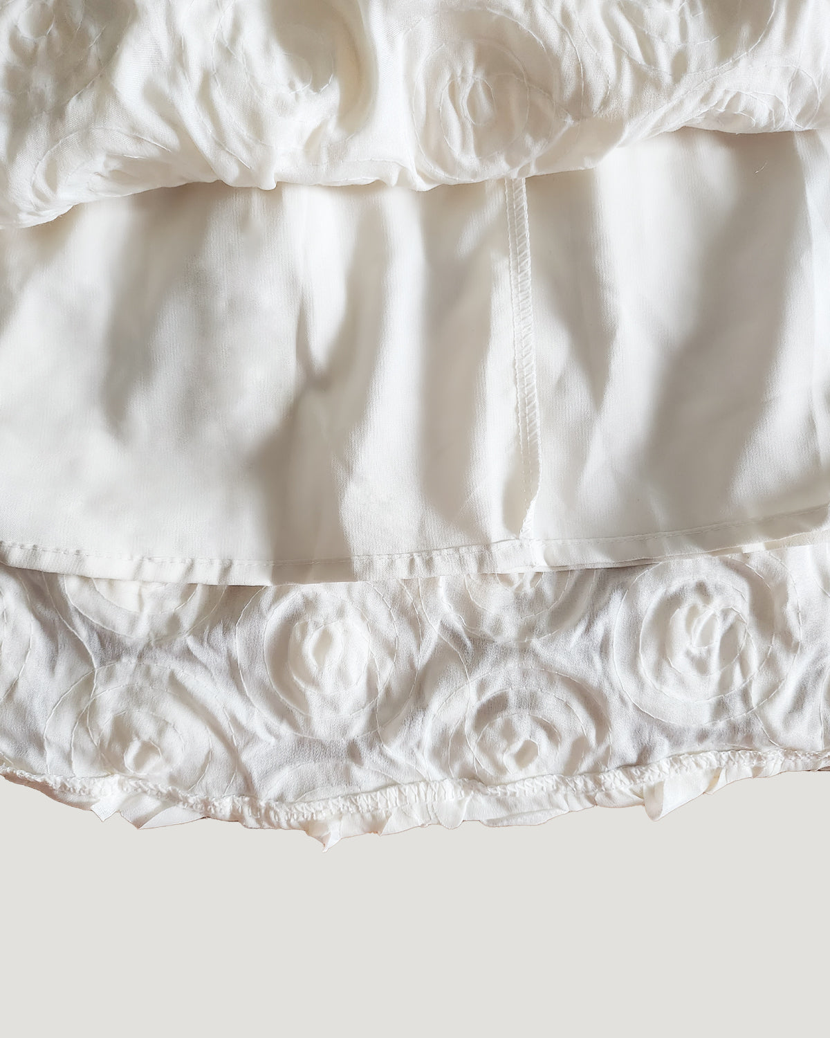 rose volume flare skirt