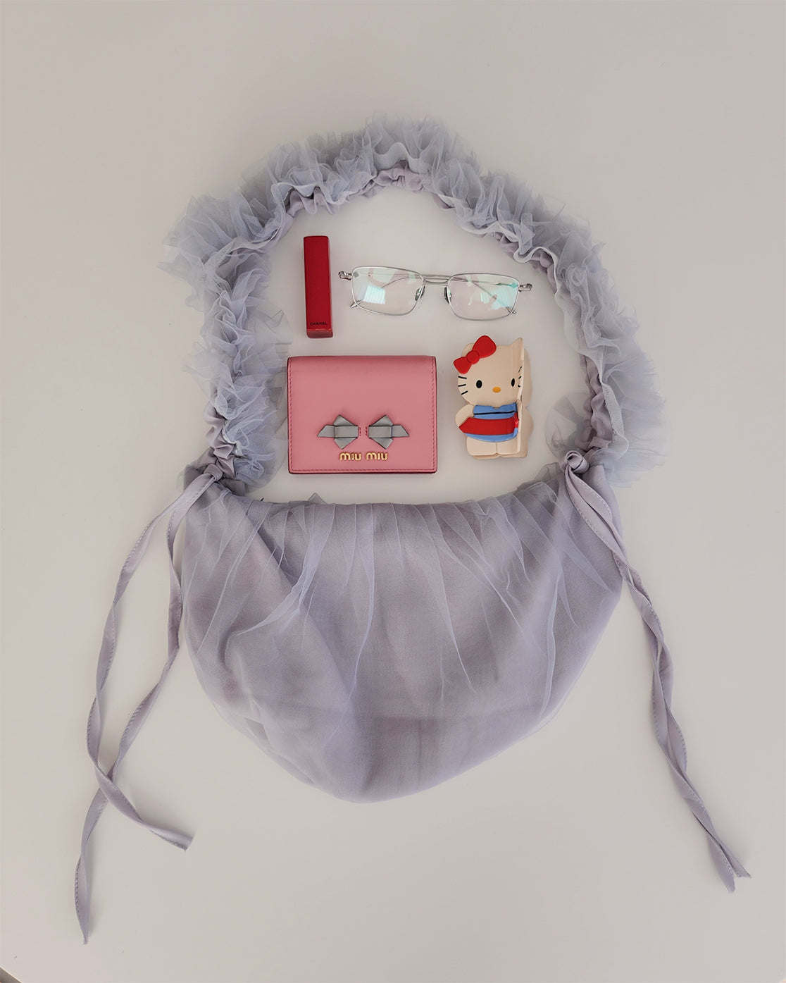 tulle shirring frill bag