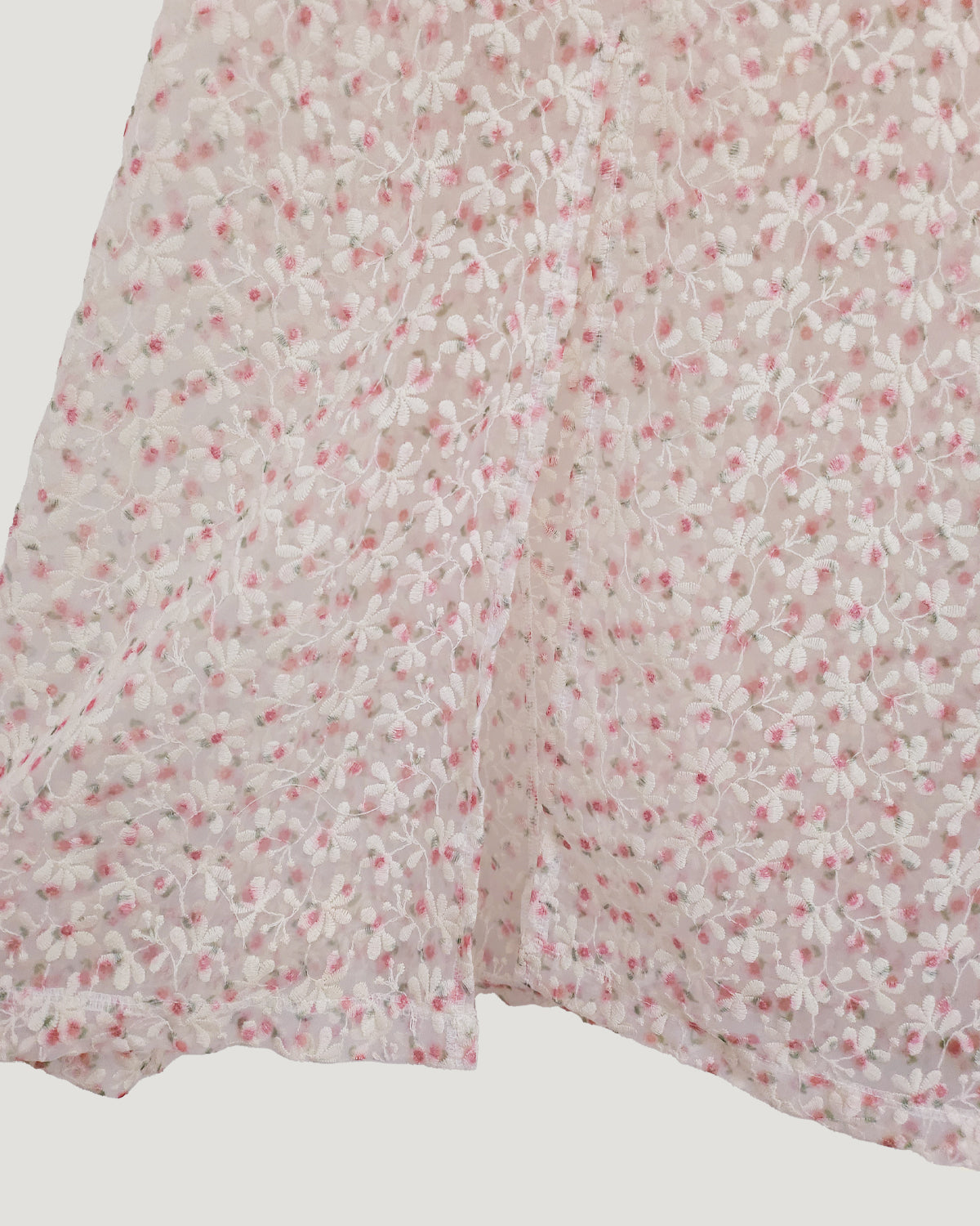 flower lace sheer salopette dress