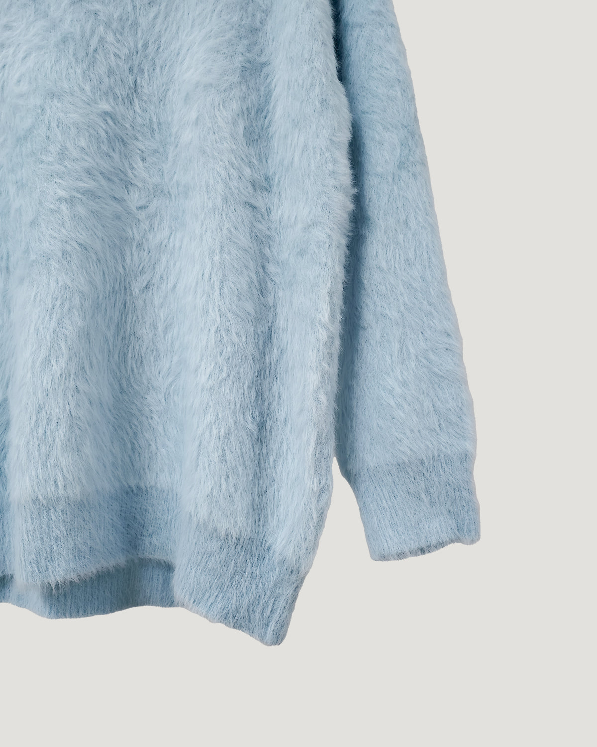 round neck shaggy knit