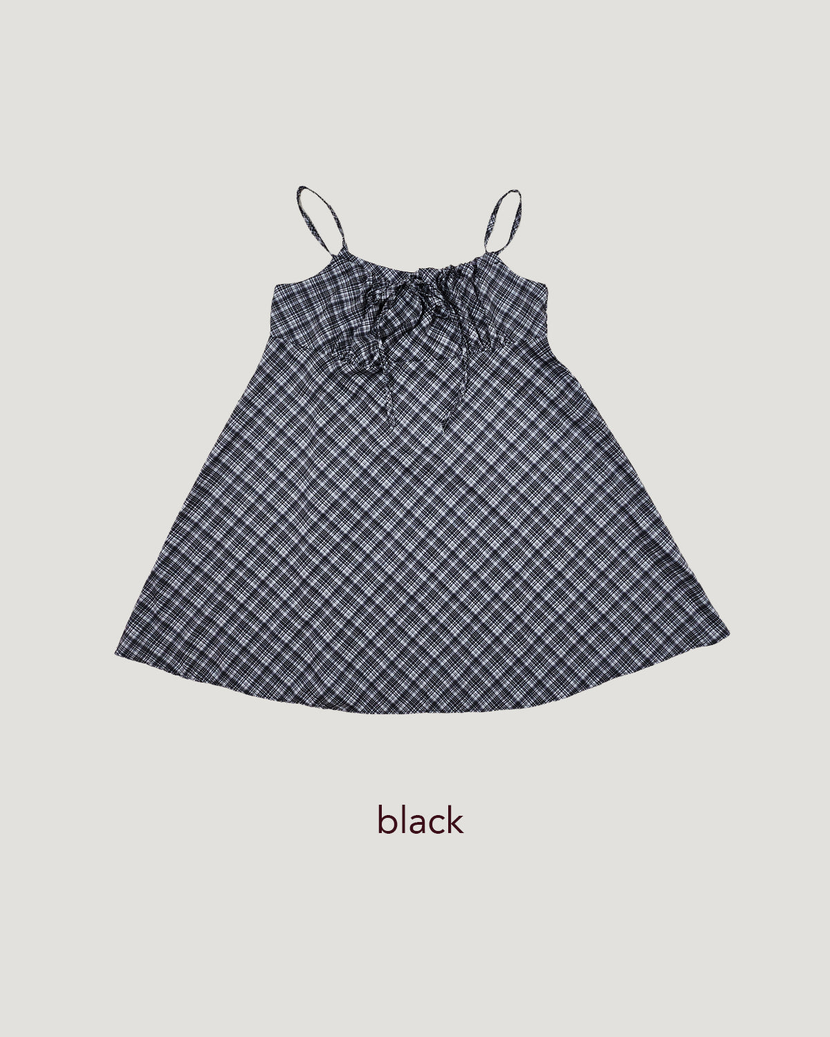 check camisole mini dress