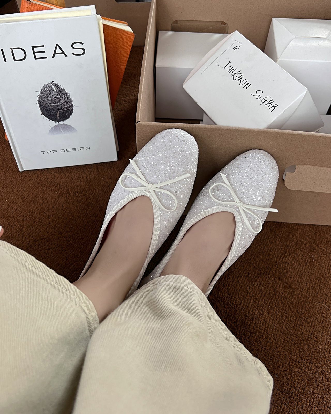 glitter ballet shoes