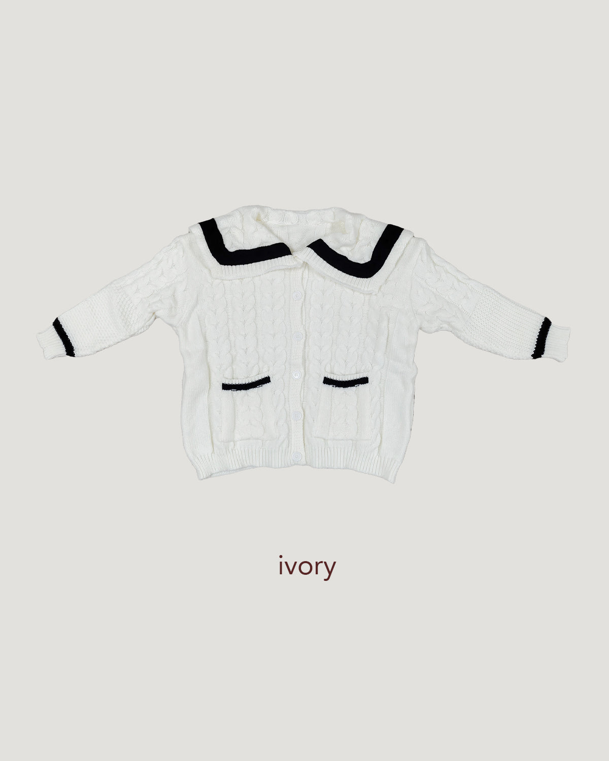 sailor collar oversize knit cardigan