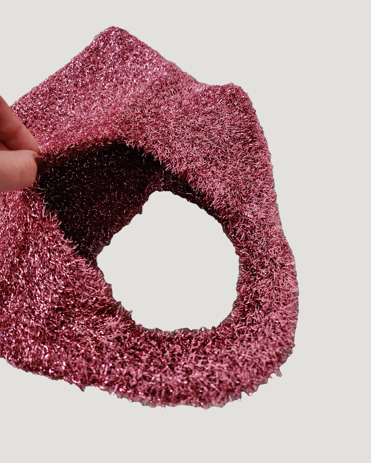 glitter knit mini bag