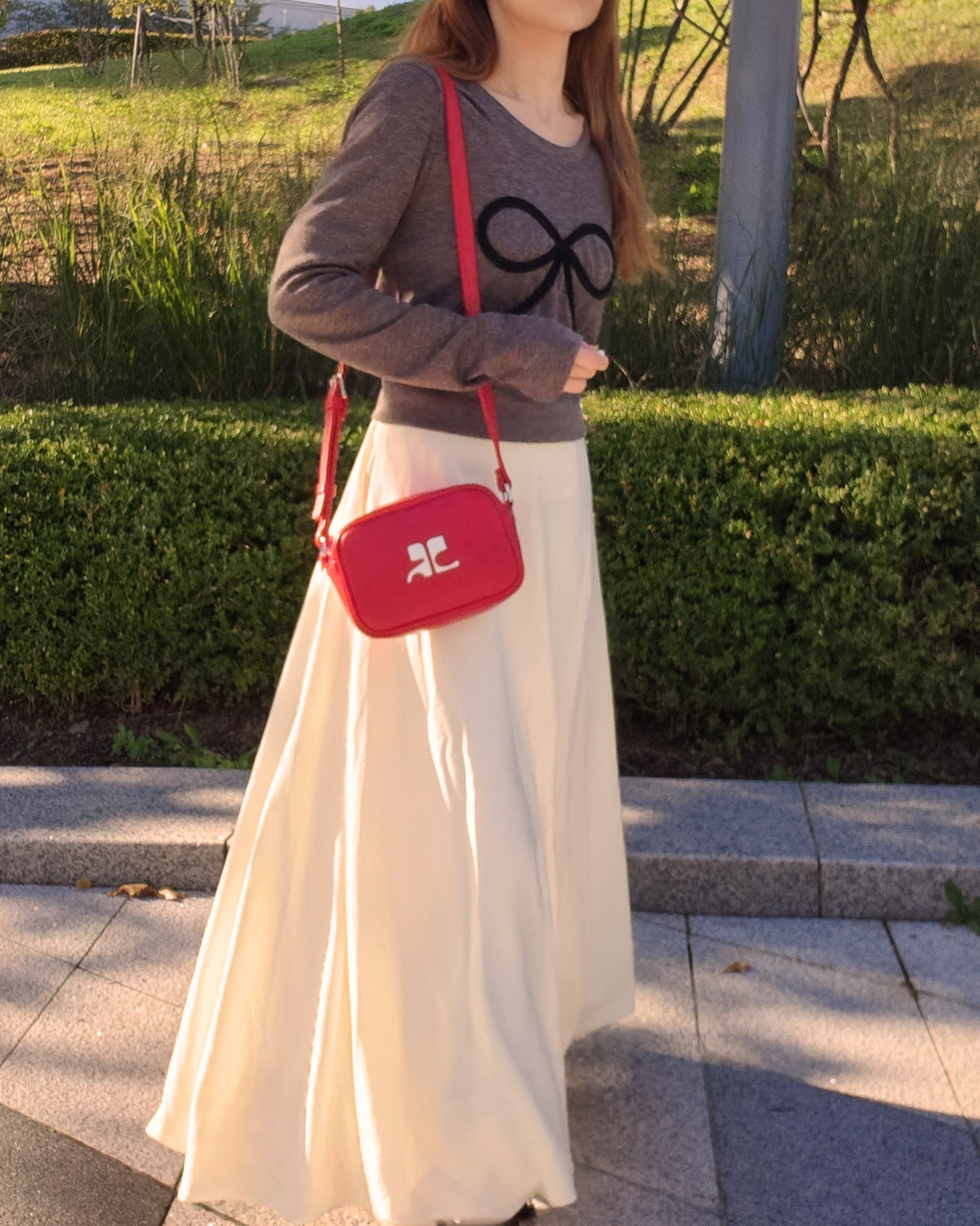 ribbon embroidery light knit T