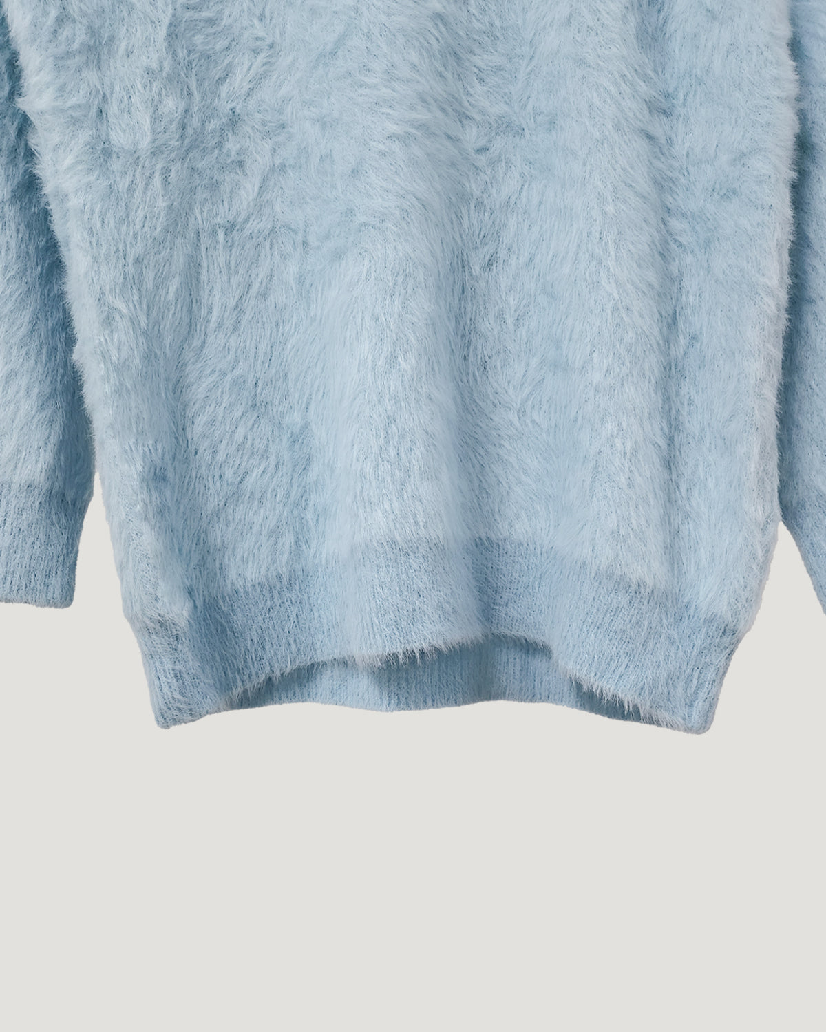 round neck shaggy knit