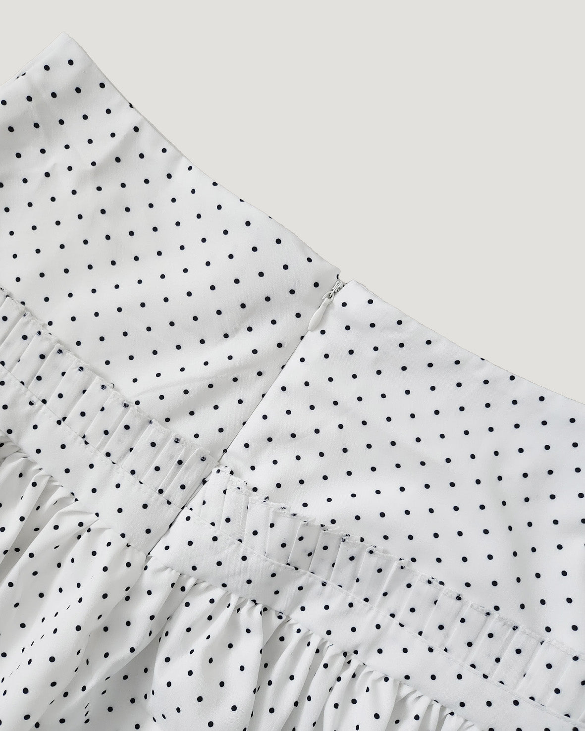 dot frill balloon mini skirt