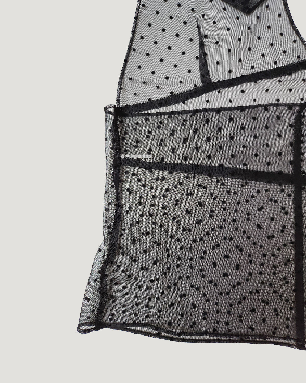 dot sheer halter neck bustier