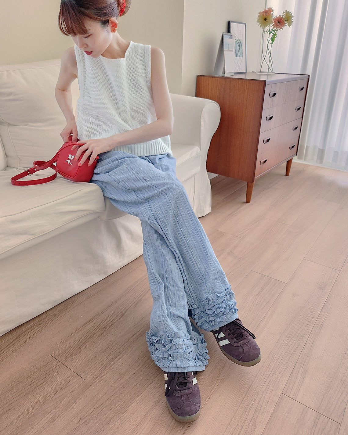 back ribbon knit vest