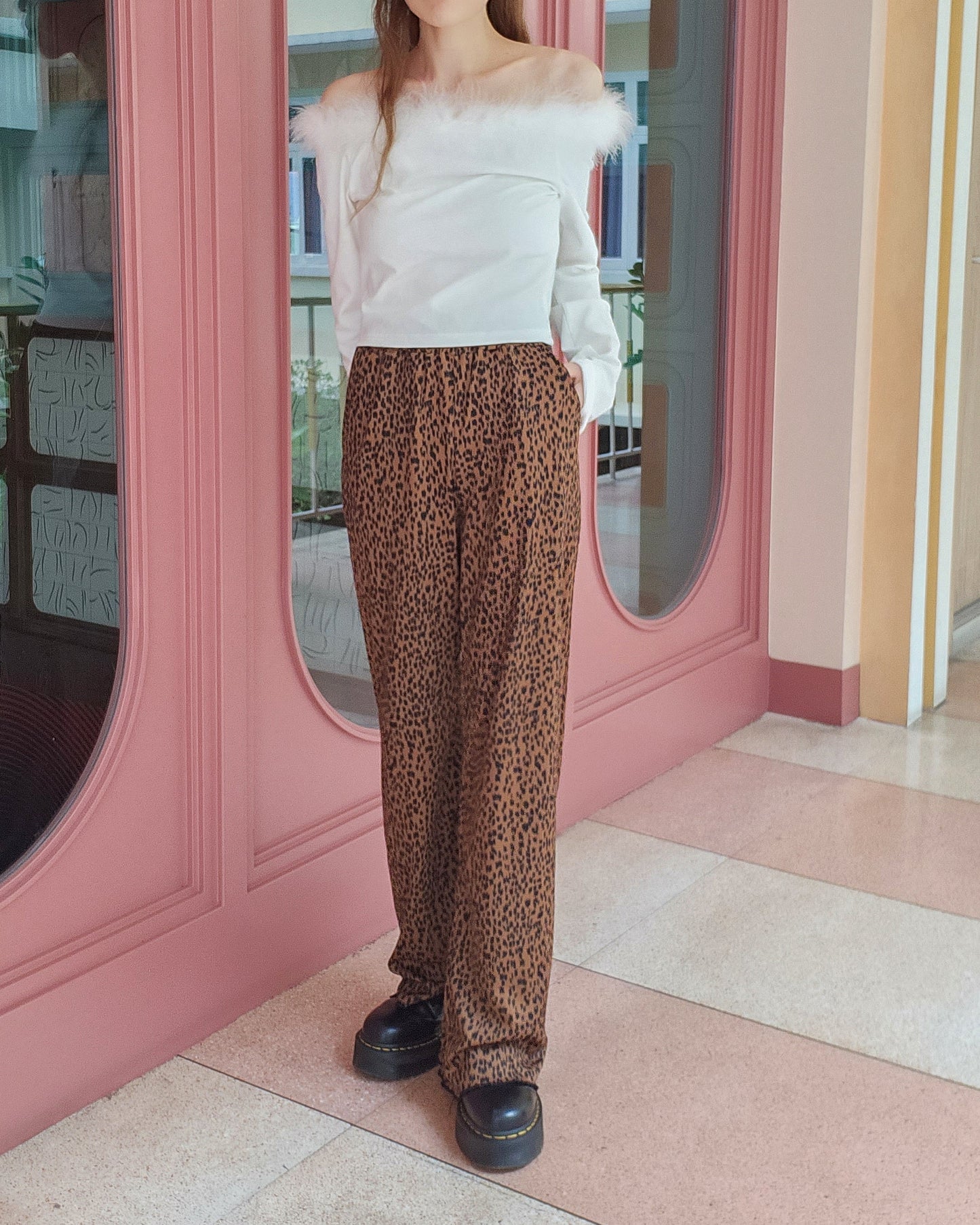 fur off shoulder top